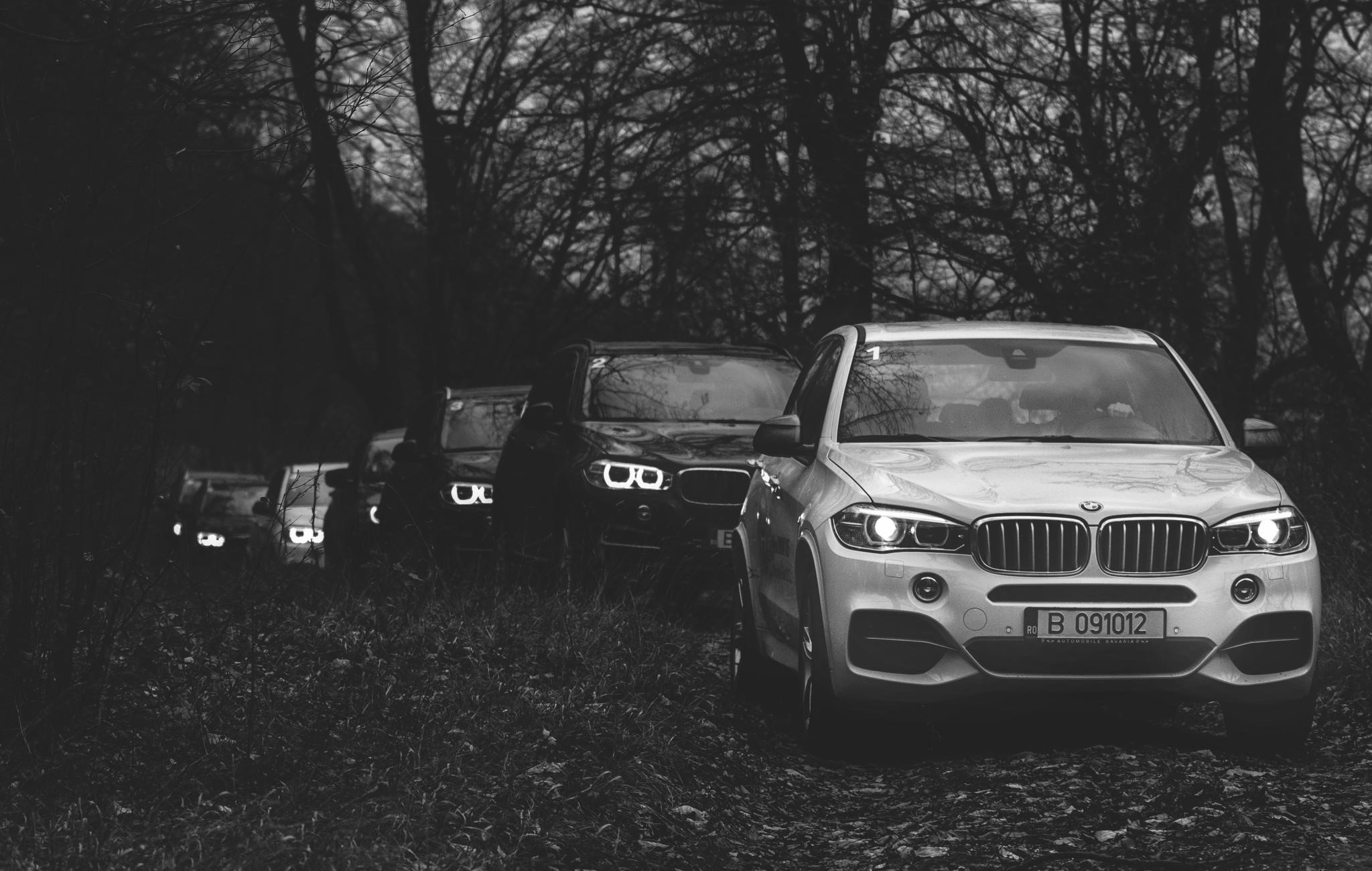 General 2048x1299 BMW car vehicle monochrome numbers BMW X5 outdoors