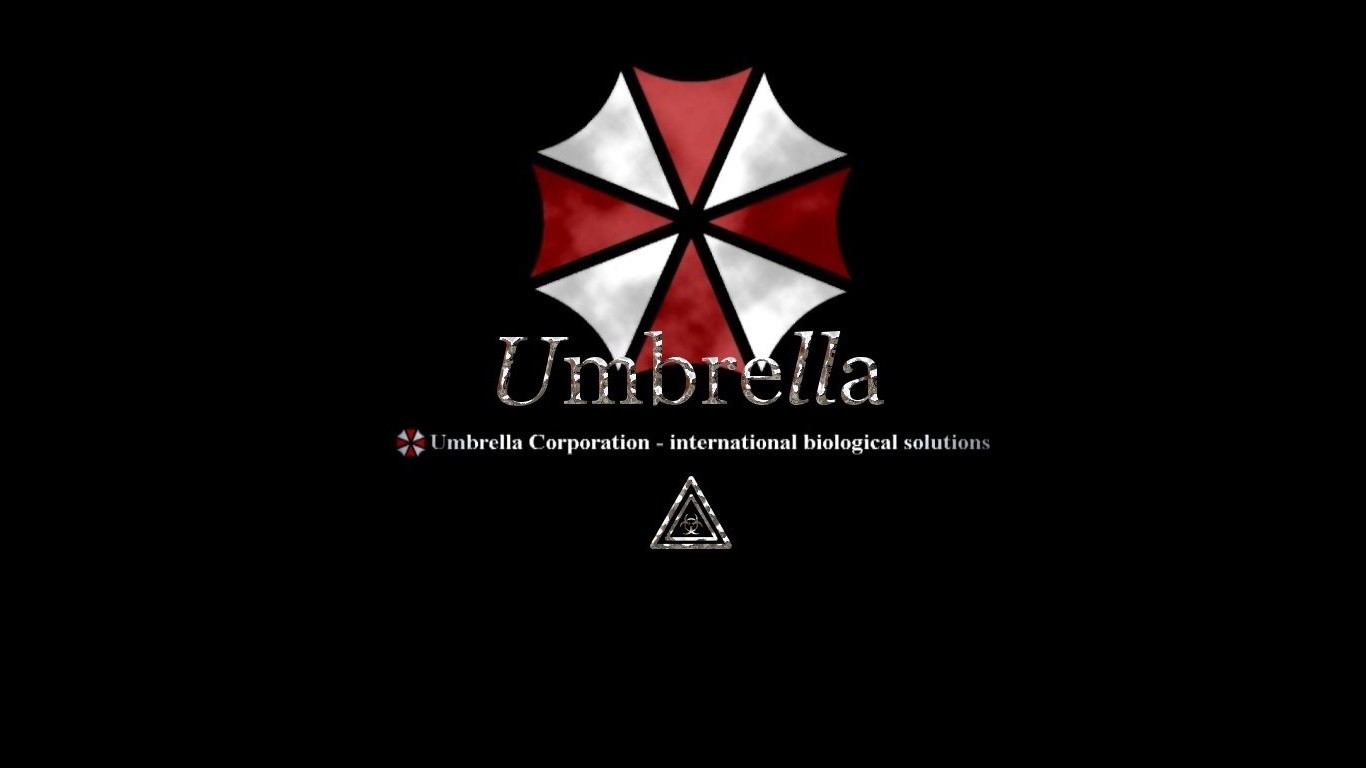 General 1366x768 Resident Evil simple background black background logo video games Capcom