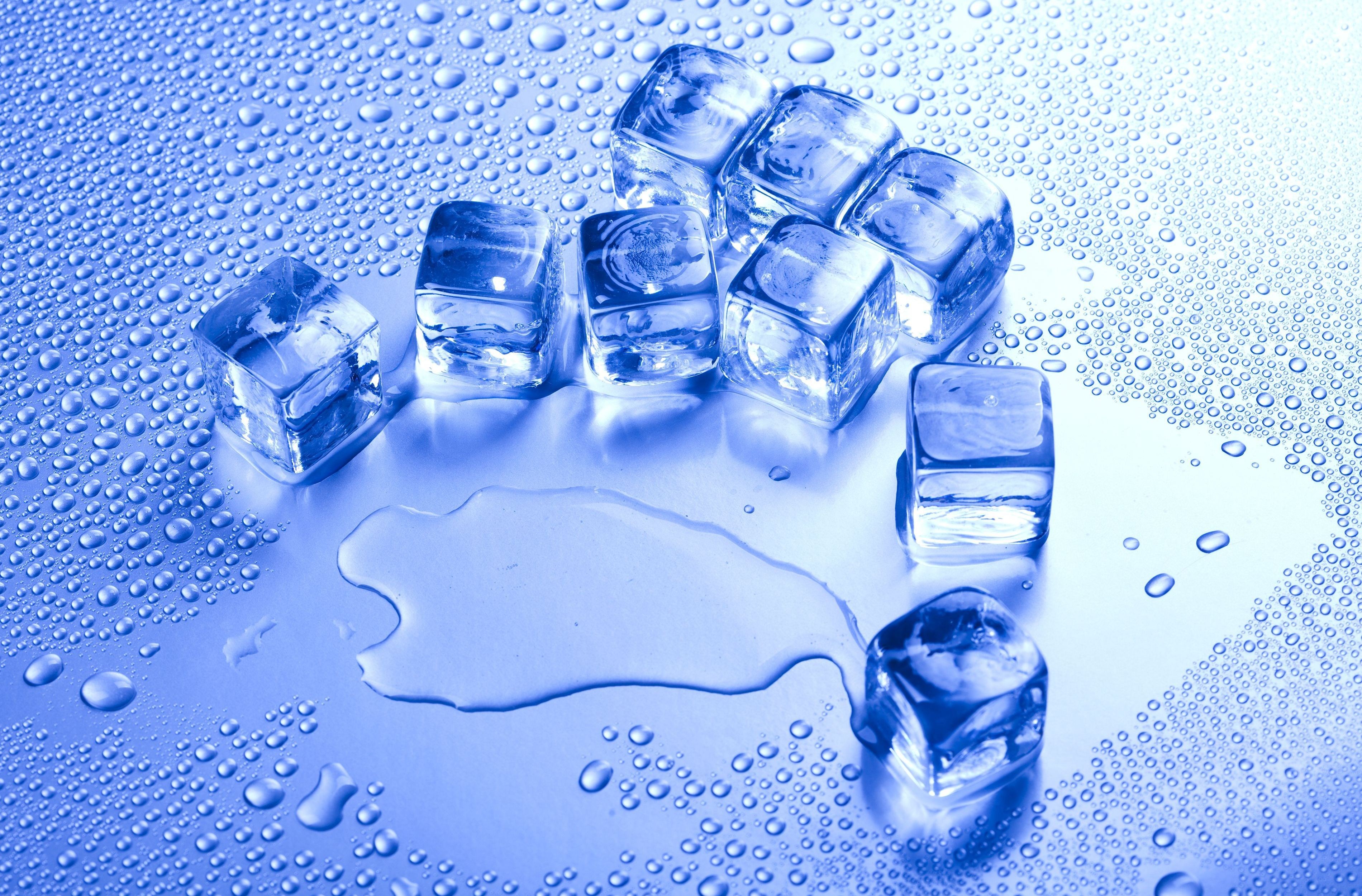 General 3800x2500 cube ice cubes water drops minimalism 3D Blocks liquid closeup