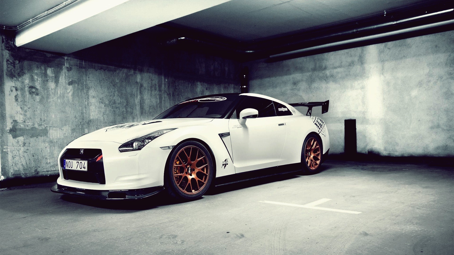 General 1920x1080 Nissan GT-R NISMO Nissan white cars numbers vehicle car Nissan GT-R Japanese cars