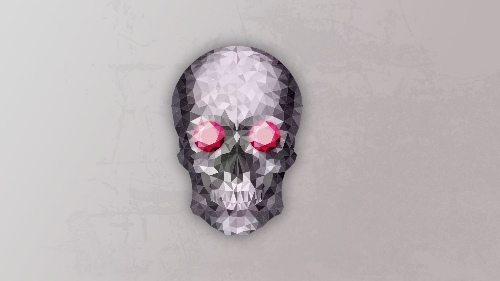 General 1920x1080 skull simple background low poly digital art artwork DeviantArt