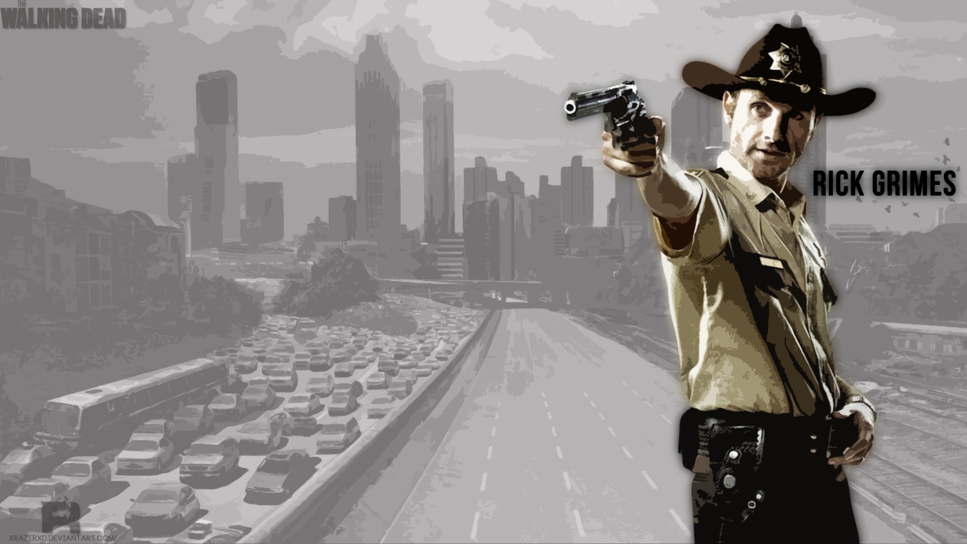 General 1920x1080 The Walking Dead Rick Grimes TV series Andrew Lincoln weapon revolver gun hat