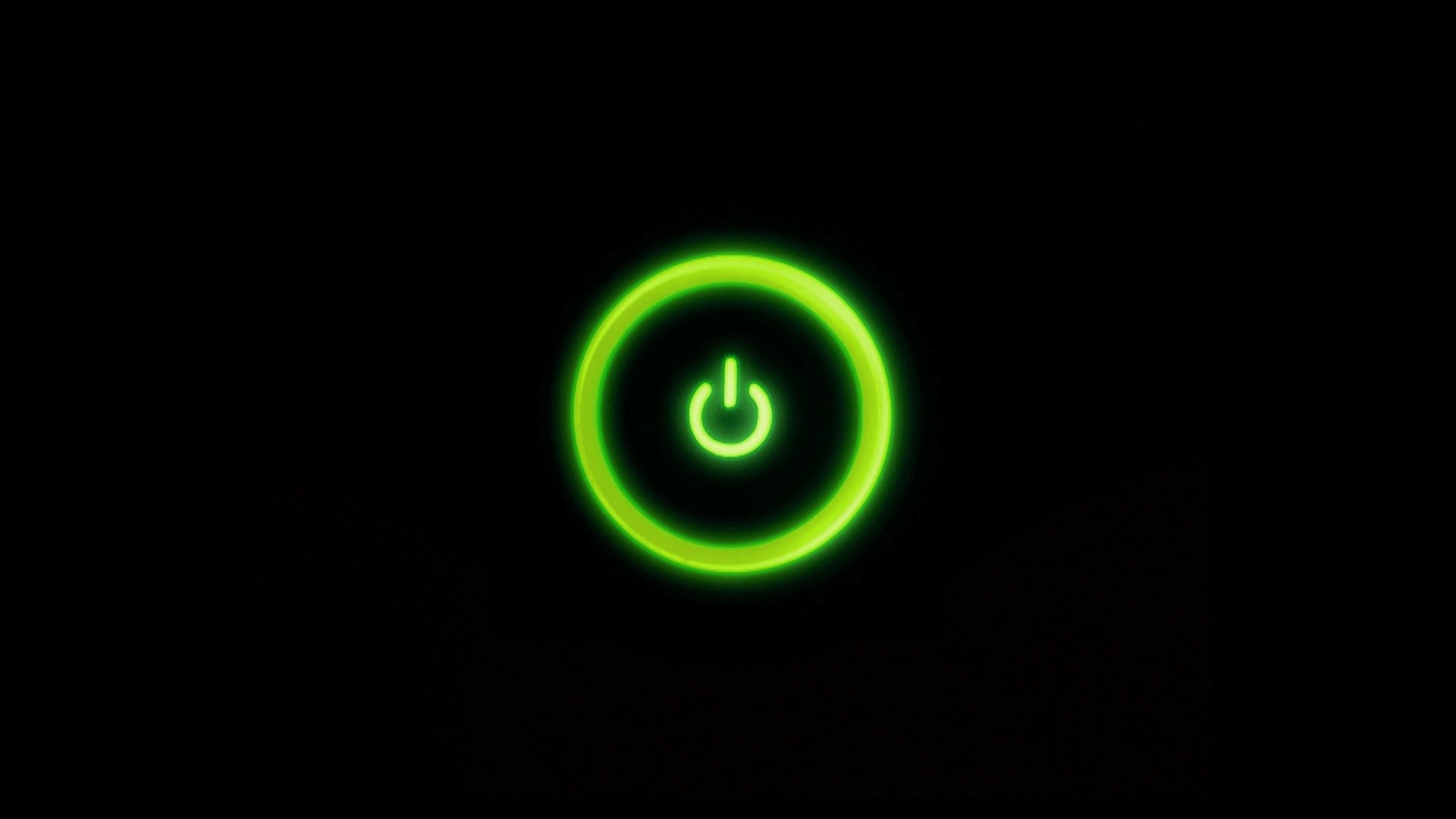General 1920x1080 power buttons simple background minimalism black green neon computer black background buttons