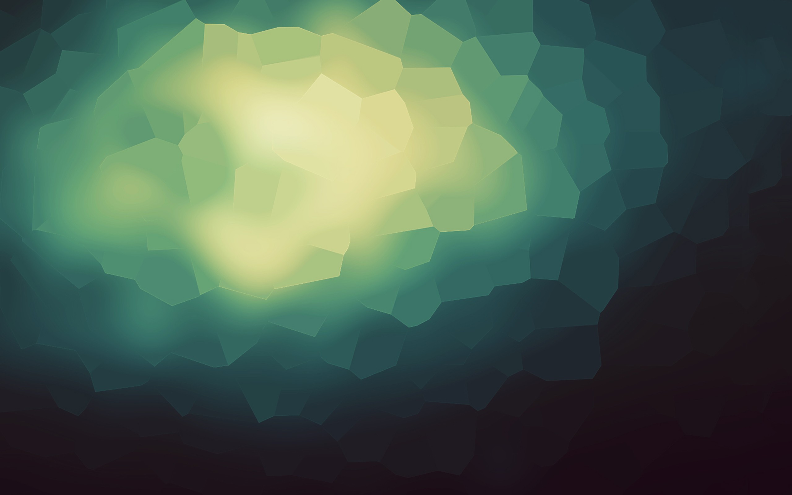 General 2560x1600 abstract blurred texture digital art green Voronoi diagram