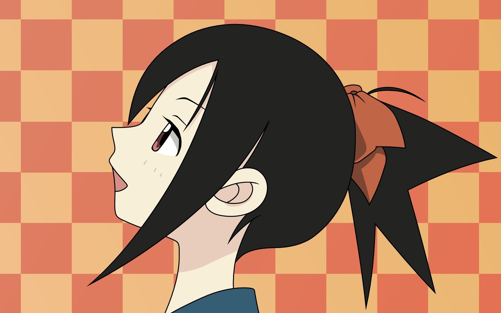 Anime 1920x1200 anime Sayonara Zetsubou Sensei anime girls face profile dark hair