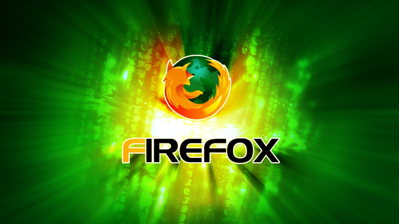 General 1366x768 Mozilla Firefox logo green background internet Software Browser
