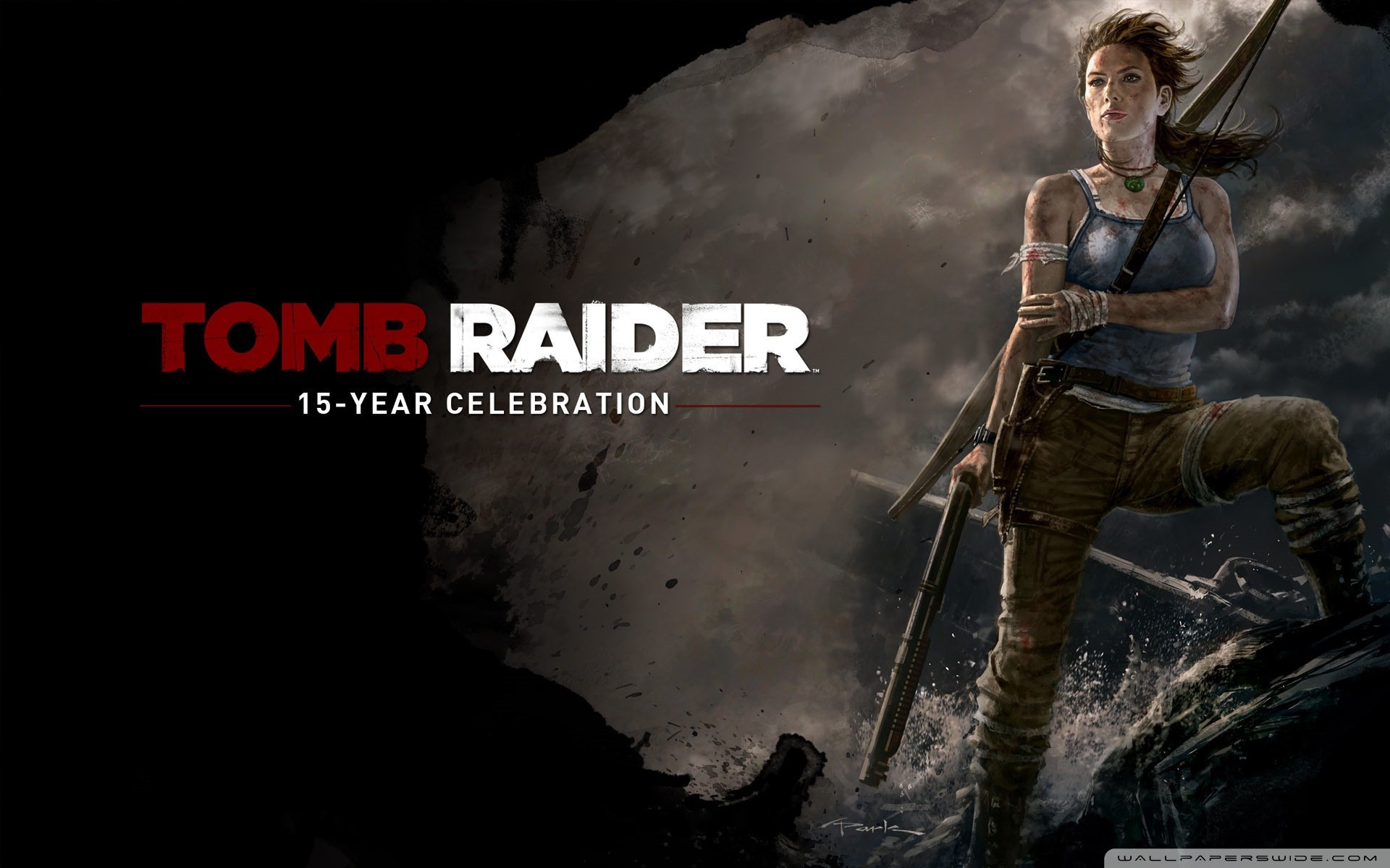 General 1920x1200 Tomb Raider video games brunette necklace Video Game Heroes video game girls women video game art Lara Croft (Tomb Raider) Tomb Raider: 15-Year Celebration