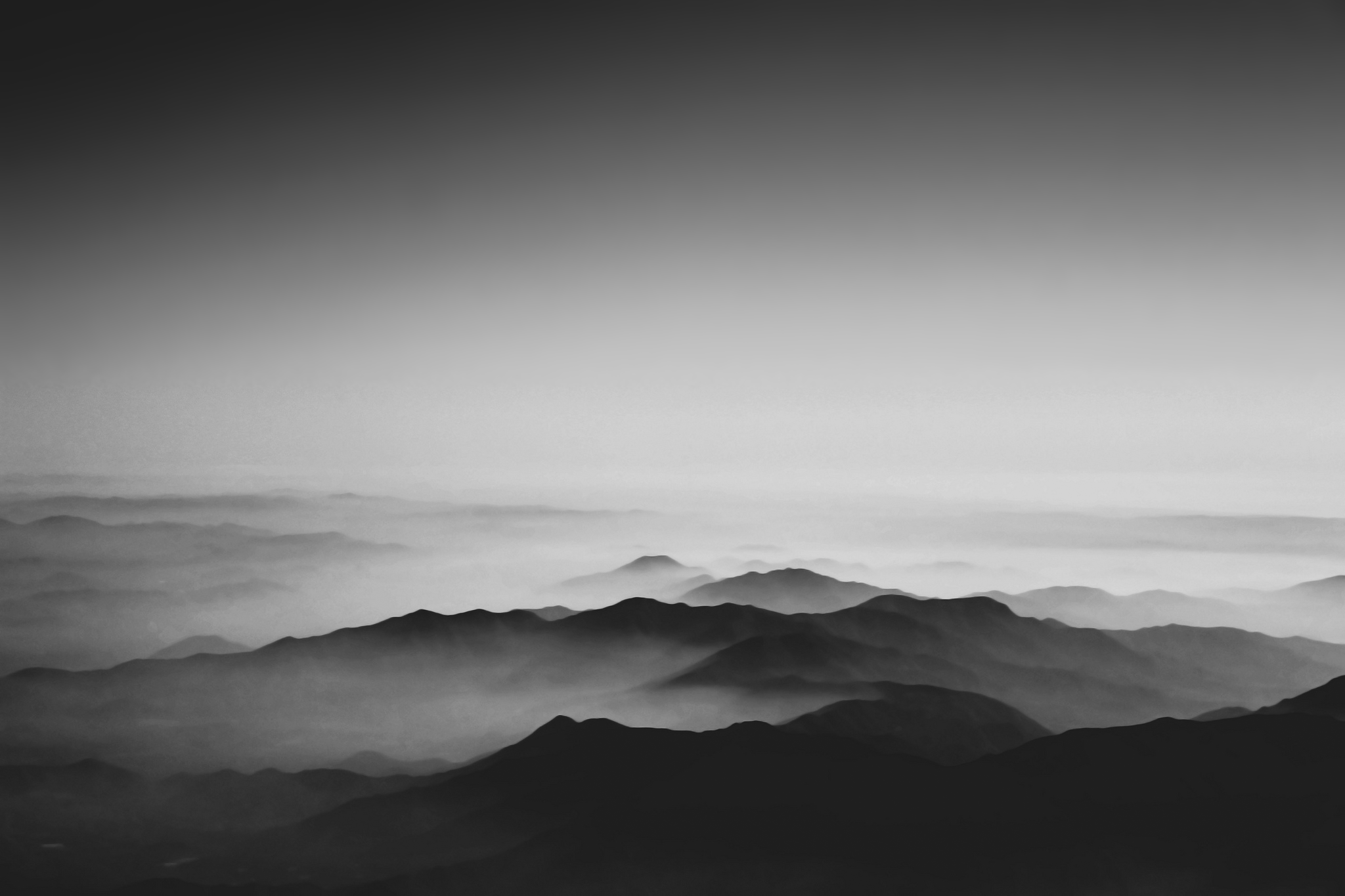 General 2048x1365 photography nature landscape mountains monochrome mist