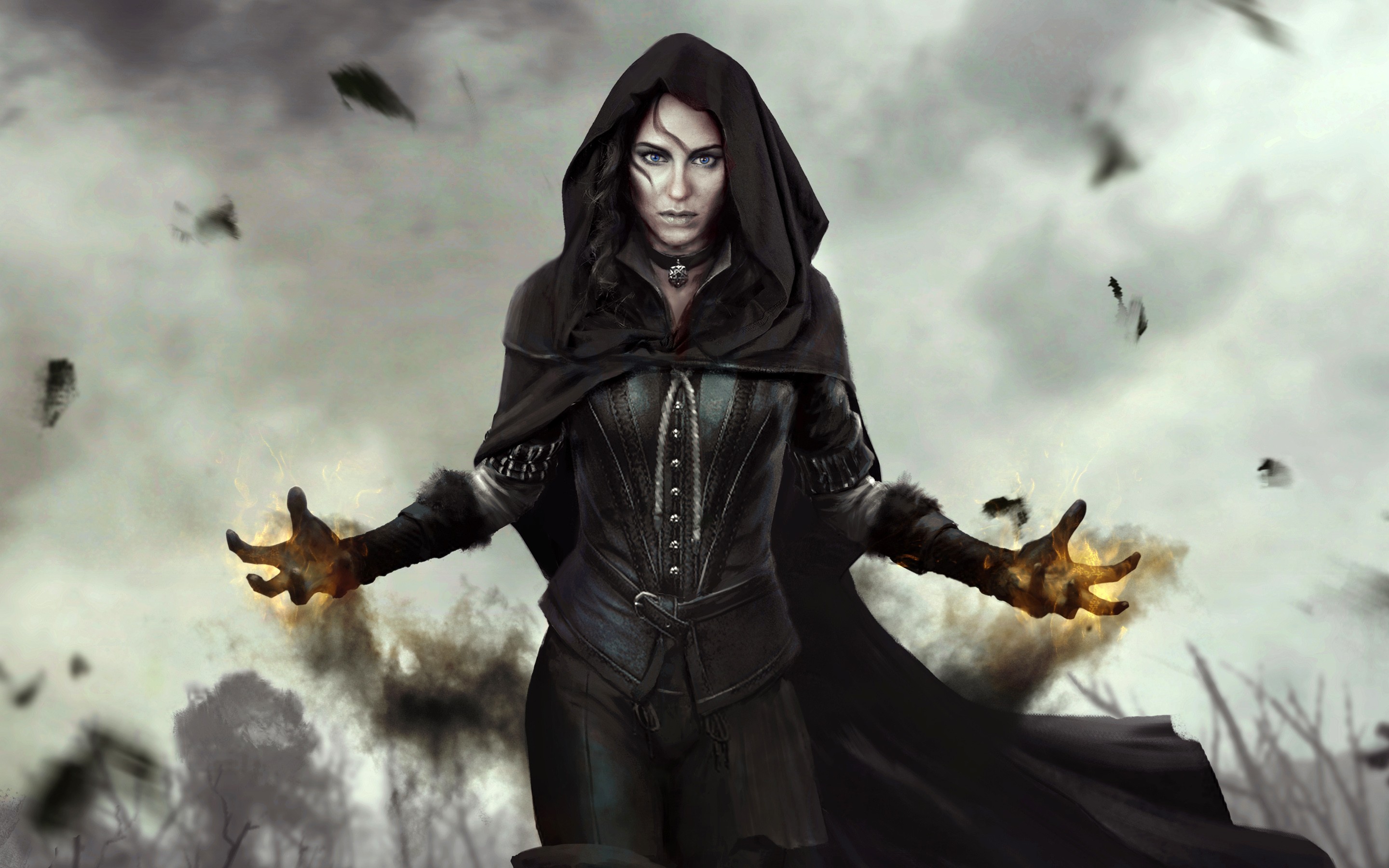 General 2880x1800 The Witcher 3: Wild Hunt Yennefer of Vengerberg video games RPG fantasy art fantasy girl PC gaming video game girls