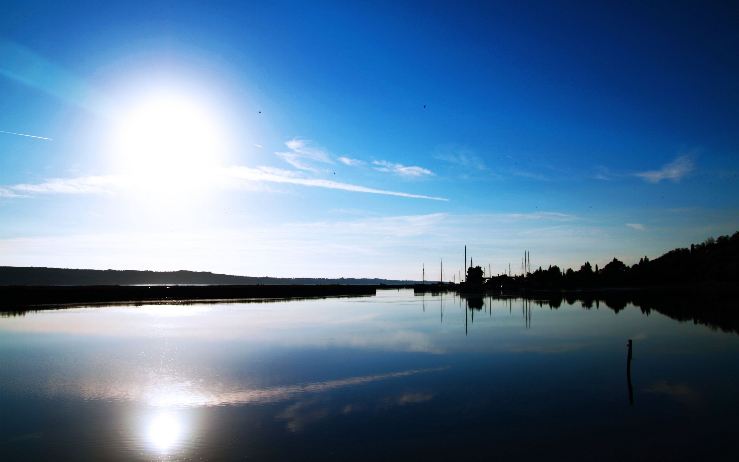 General 2560x1600 photography nature water sea Sun reflection