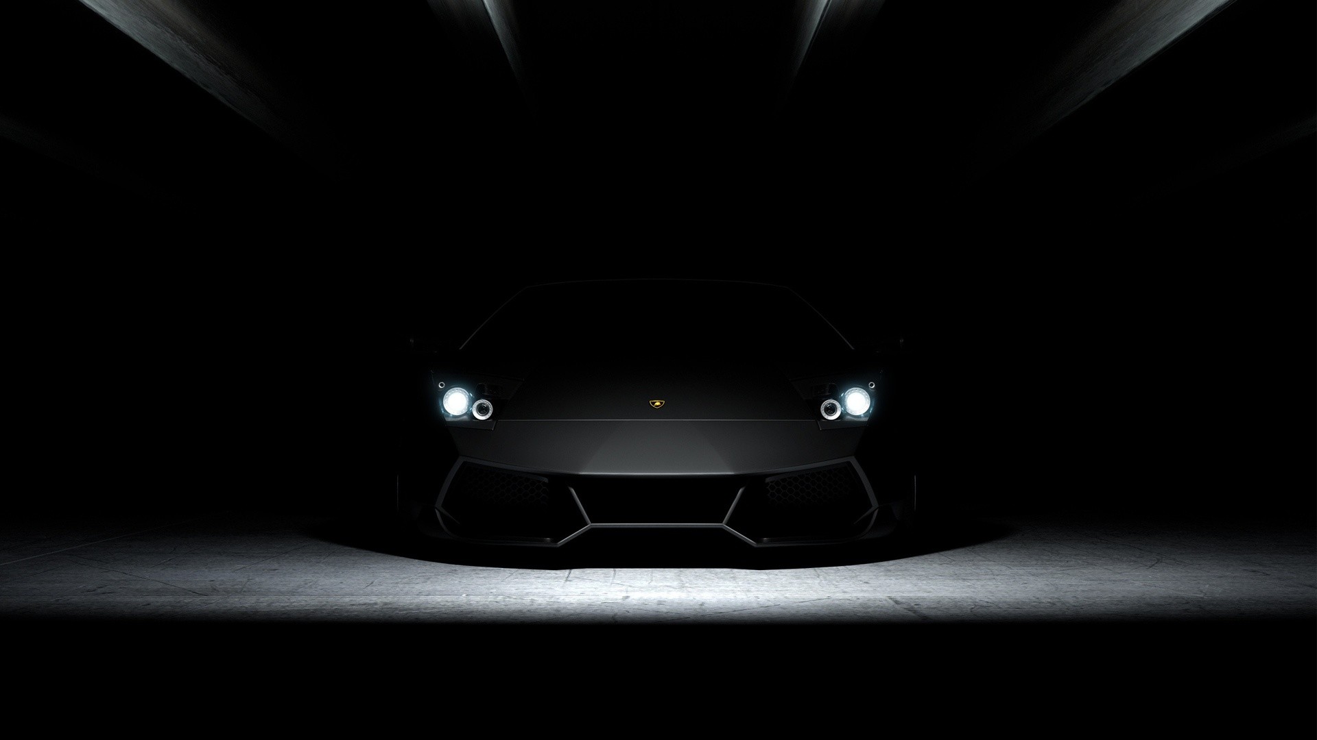 General 1920x1080 Lamborghini monochrome car supercars Lamborghini Murcielago dark vehicle black cars