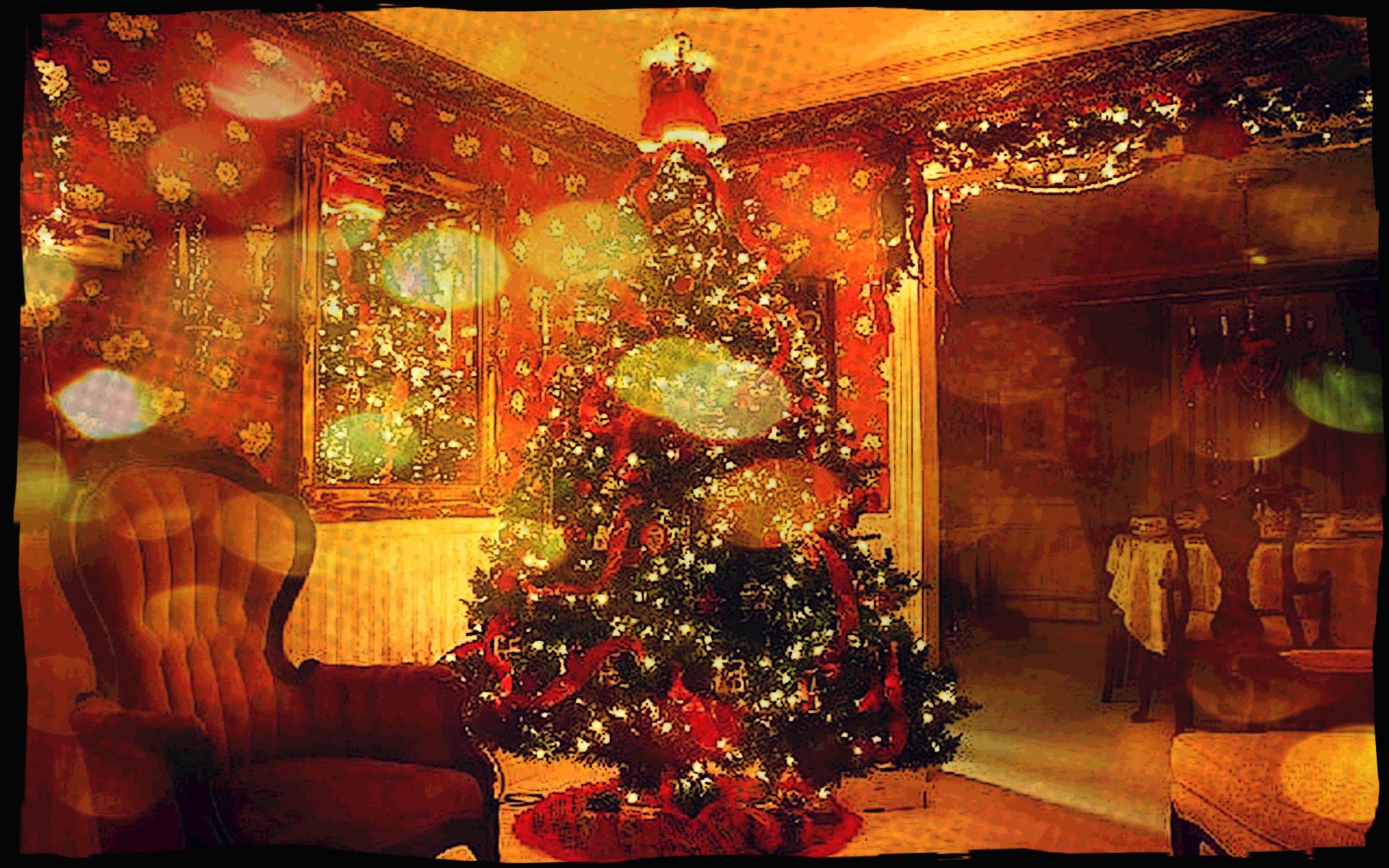 General 1920x1200 lights Christmas atmosphere New Year interior
