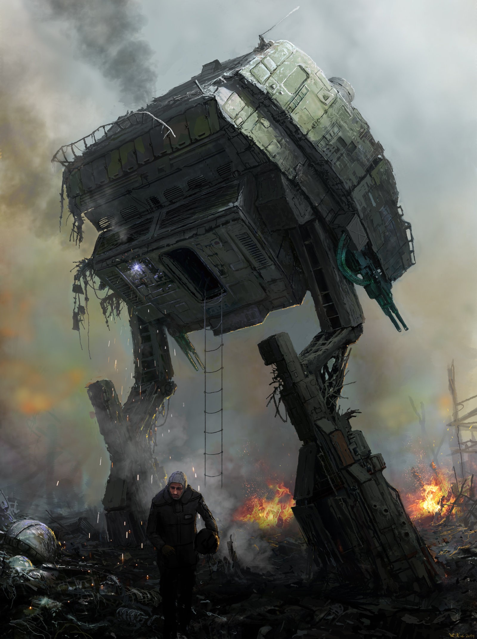 General 1600x2144 mechs battle artwork anime apocalyptic machine science fiction vehicle
