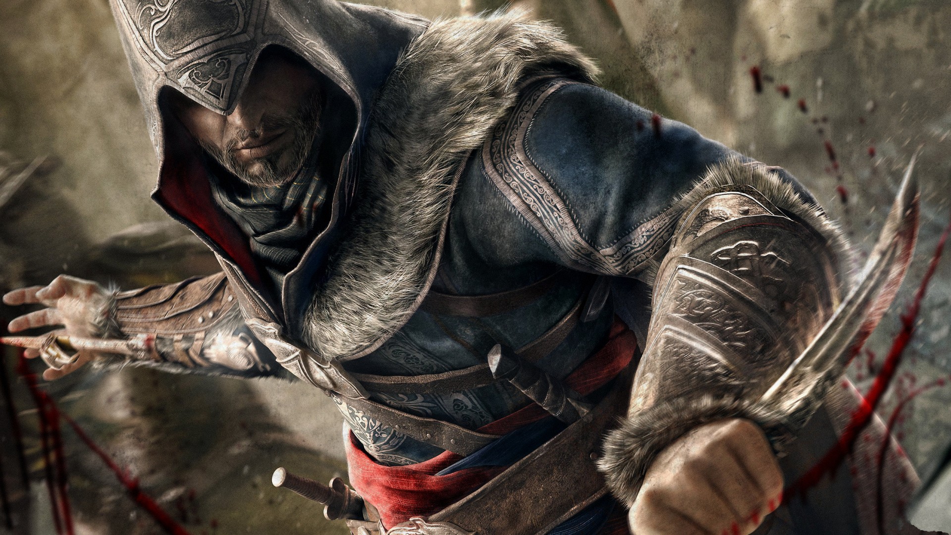 General 1920x1080 Assassin's Creed warrior video game art blood Video Game Heroes weapon hoods beard assassins  PC gaming video game men video games