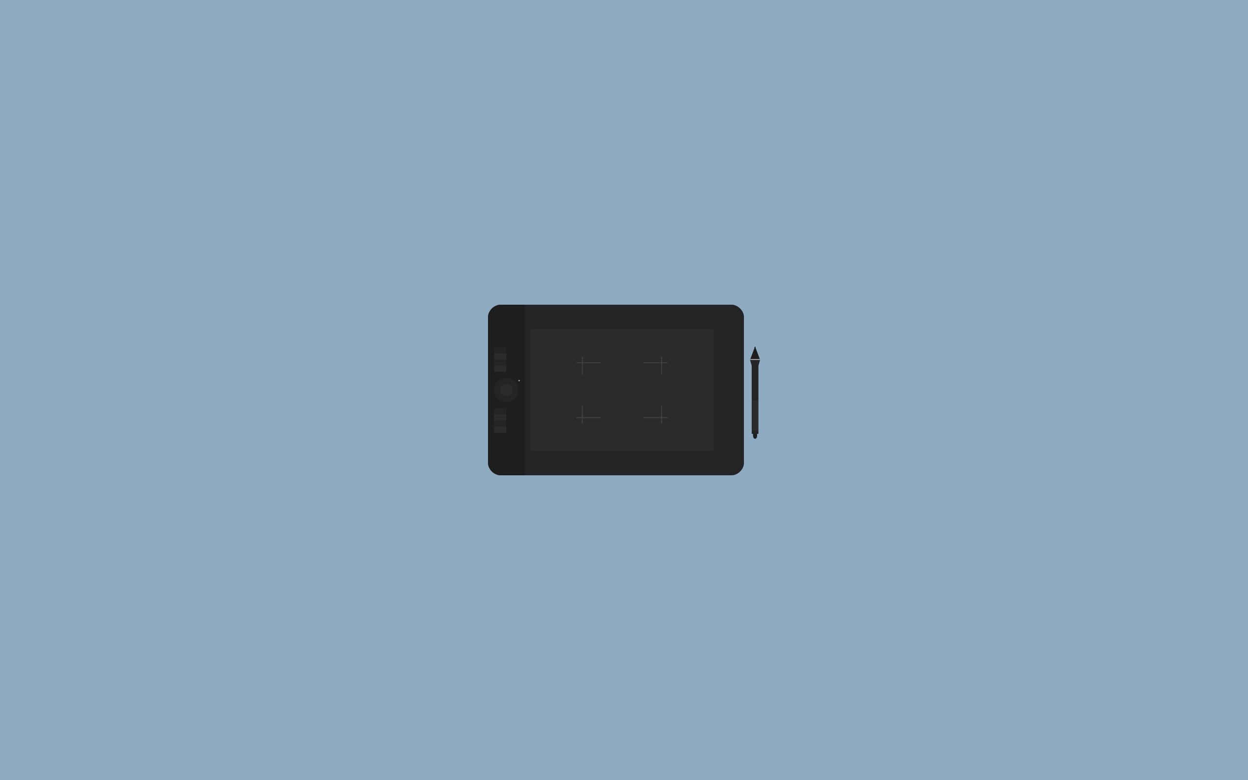 General 2560x1600 minimalism digital art tablet  blue background simple background technology