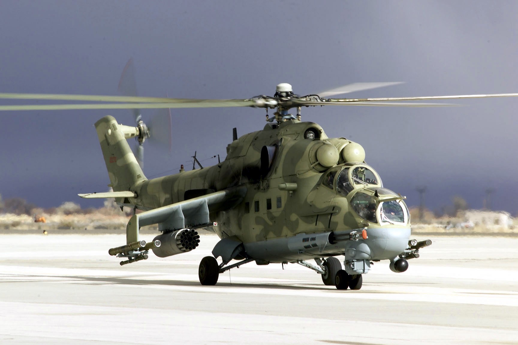 General 1728x1152 Mil Mi-24 helicopters military attack helicopters vehicle military vehicle aircraft military aircraft Russian/Soviet aircraft Mil Helicopters frontal view