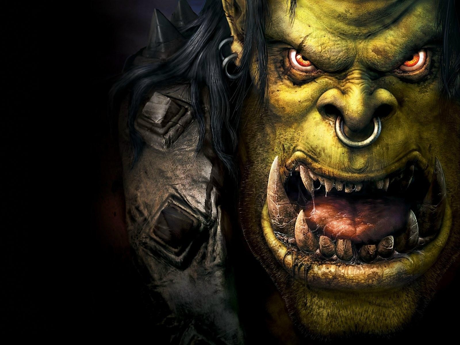 General 1600x1200 video games Thrall Orc WOW 3 PC gaming Blizzard Entertainment video game art fangs creature fantasy art