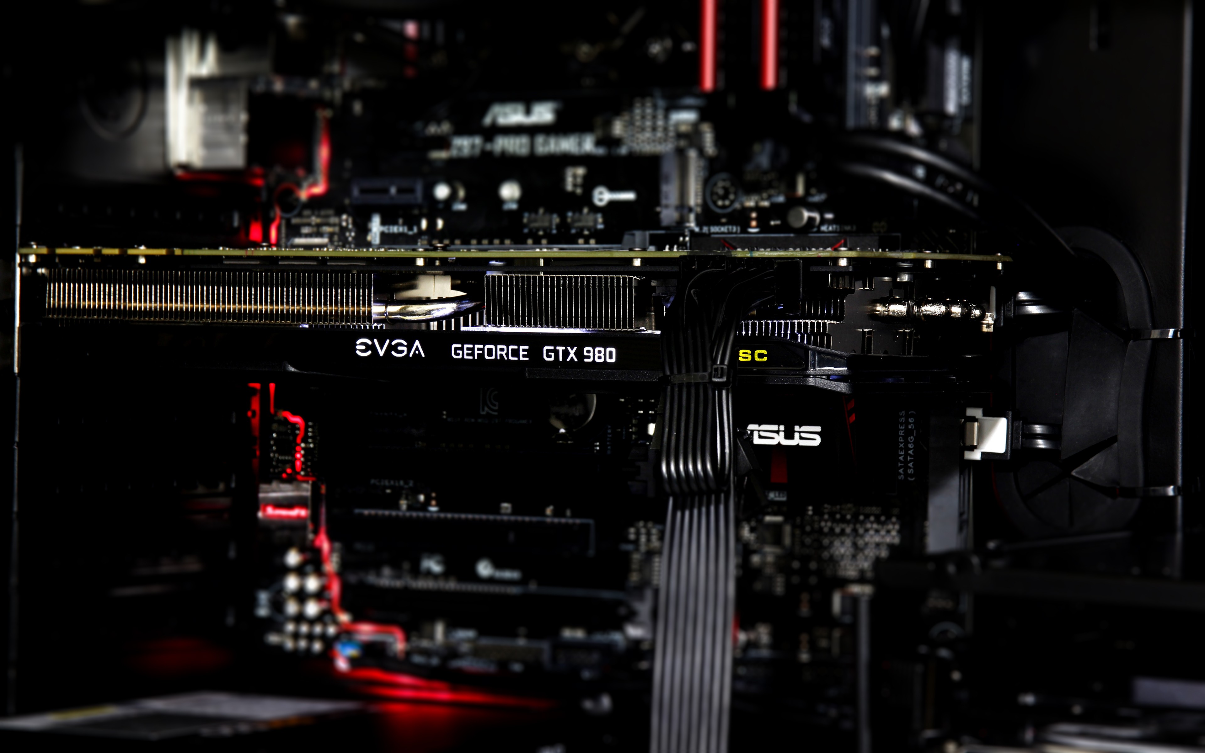 General 3840x2400 computer hardware GPUs graphics card GeForce EVGA ASUS PC gaming motherboards tilt shift technology GPU PCB PC build numbers