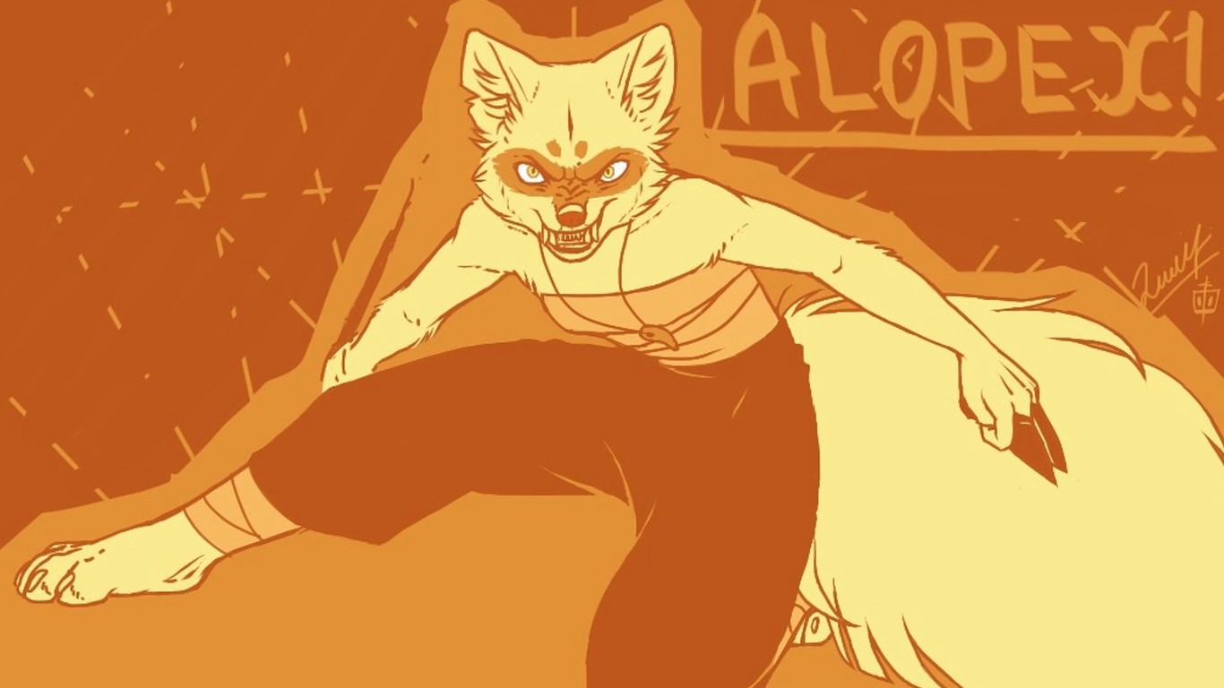 Anime 1366x768 furry Anthro orange