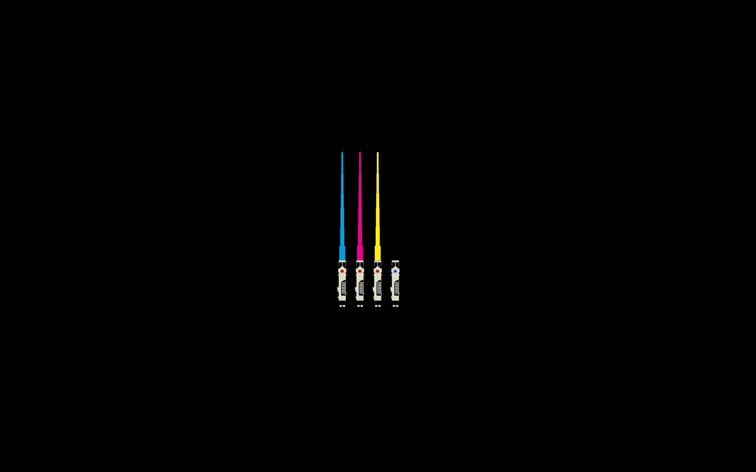 General 2560x1600 Star Wars lightsaber CMYK minimalism artwork simple background black background