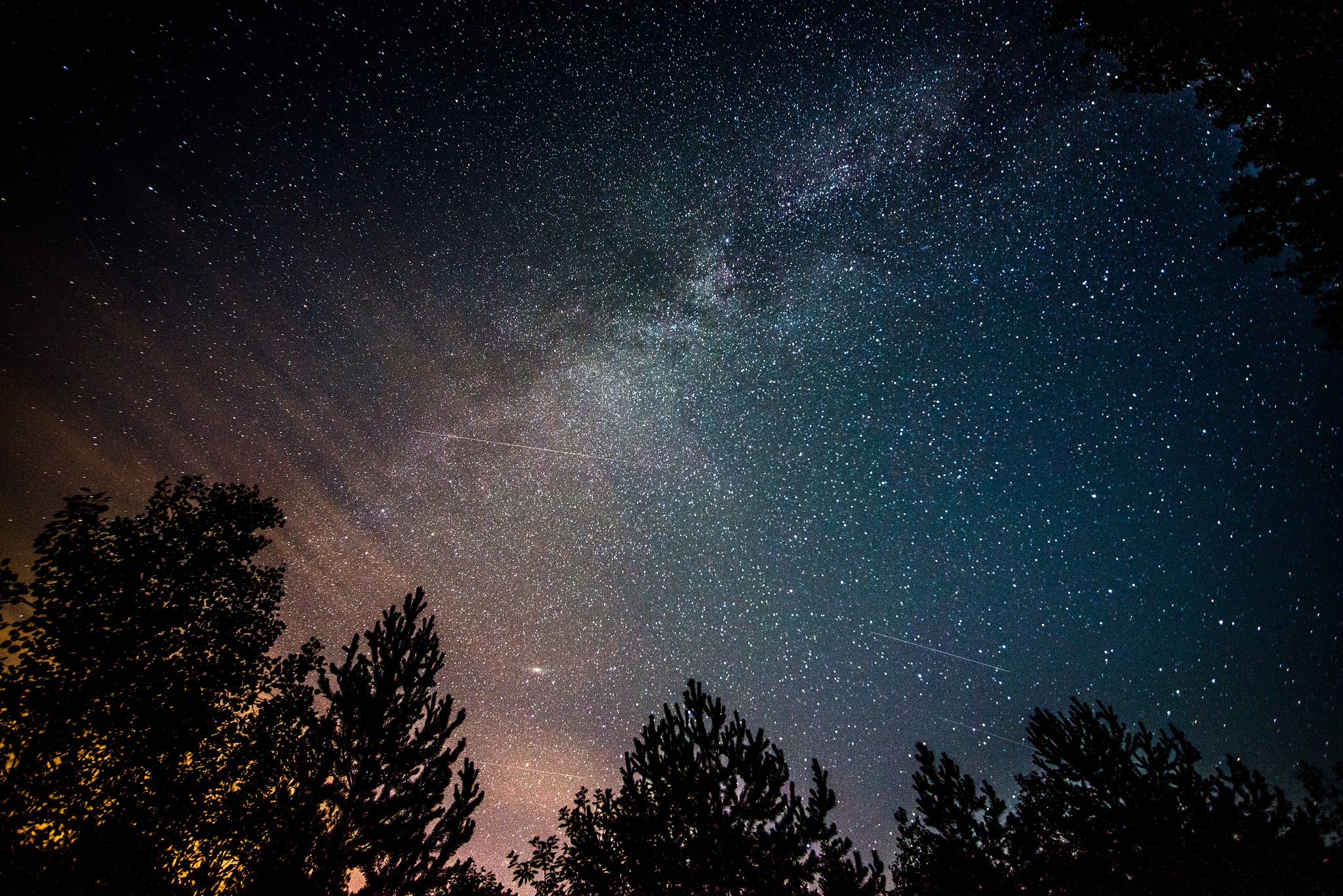 General 2048x1367 stars silhouette sky night comet looking up nature dark