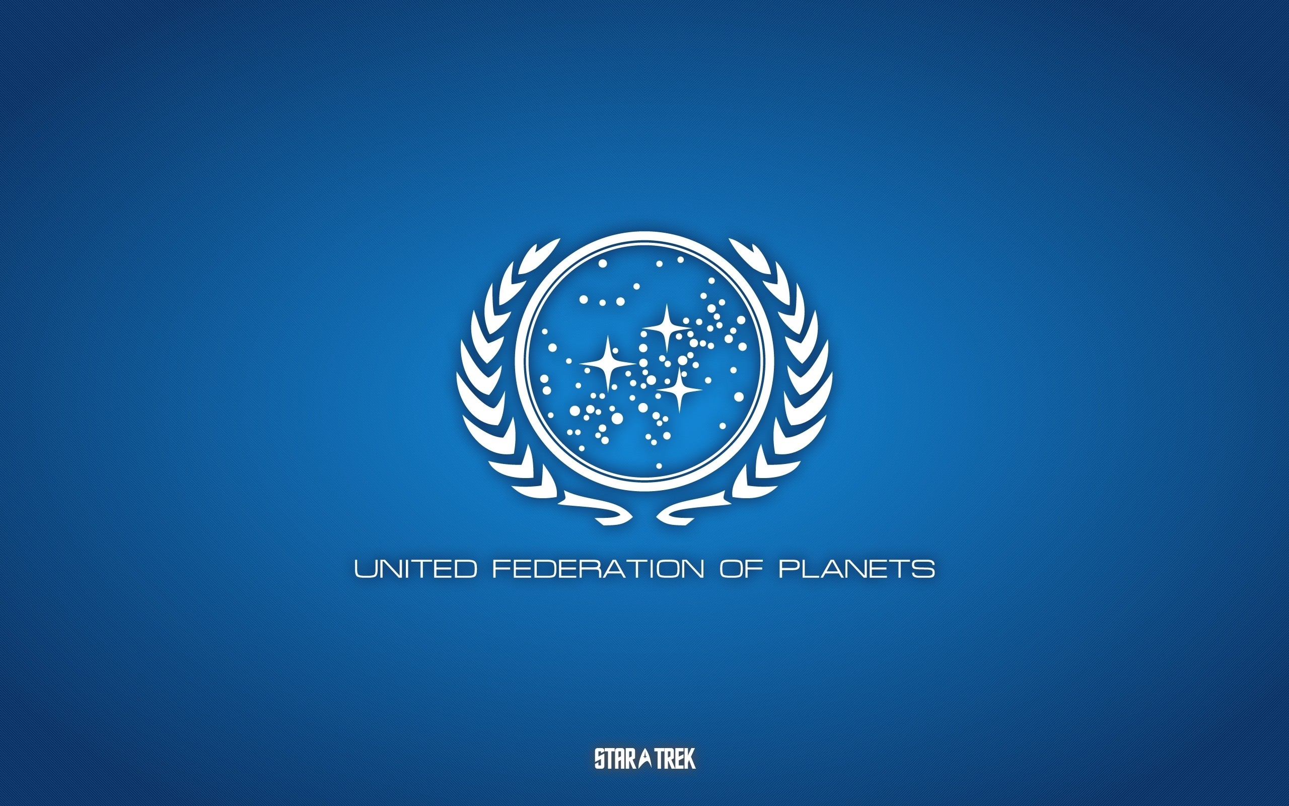 General 2560x1600 Star Trek simple background logo blue background