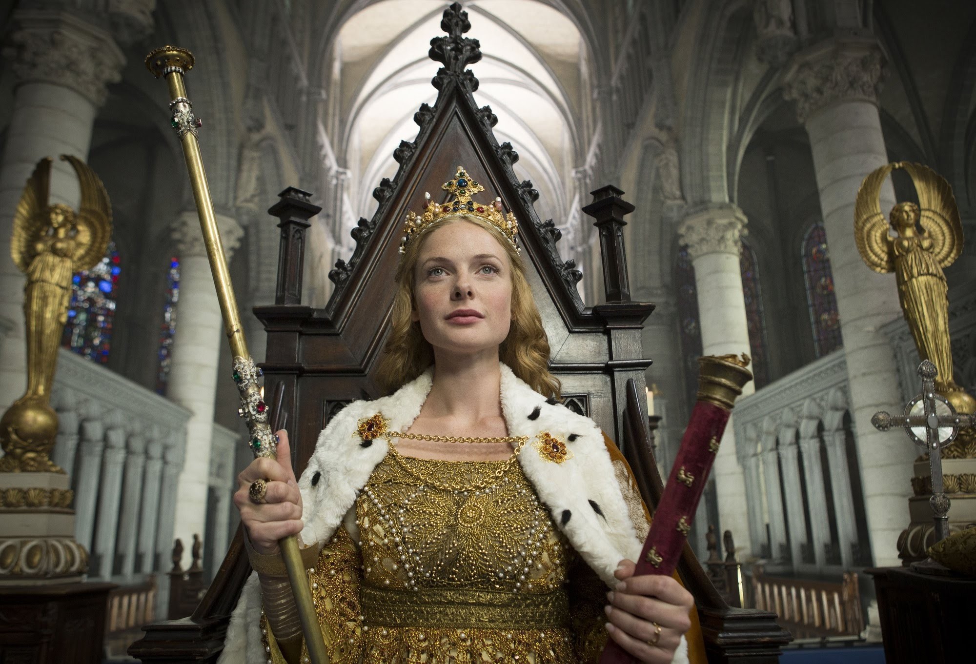 People 2000x1361 women Rebecca Ferguson blonde actress scepters crown queen (royalty) White Queen