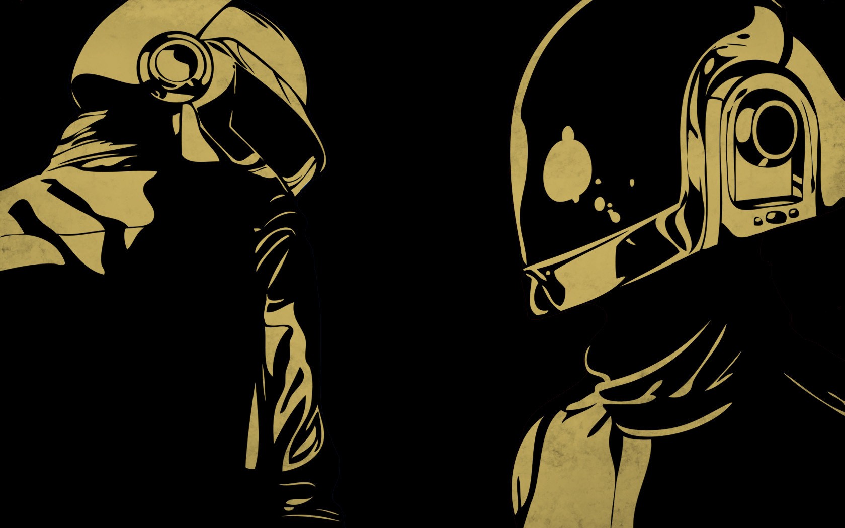 General 1680x1050 electronic music Daft Punk music digital art artwork simple background black background