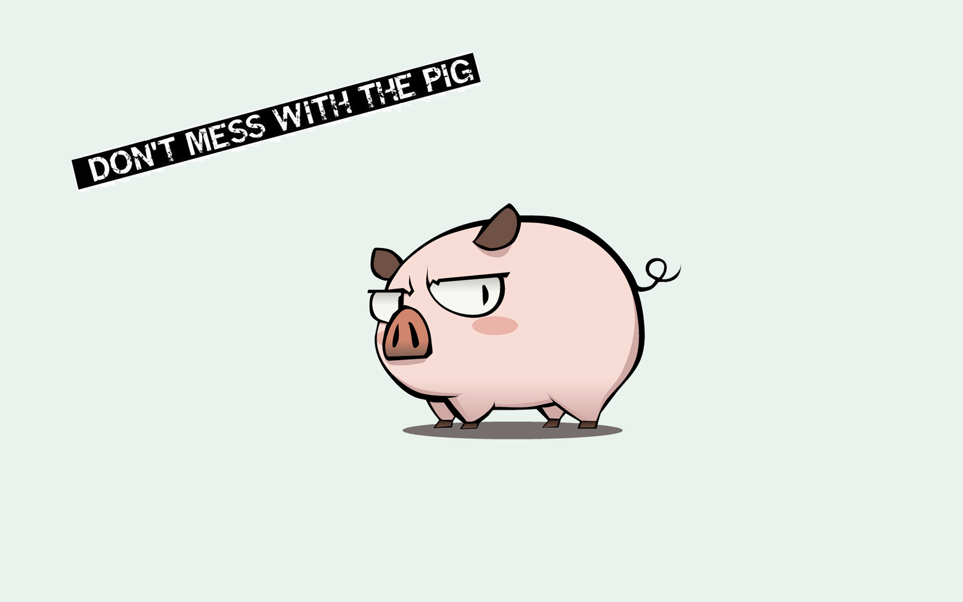 General 1920x1200 pigs typography digital art humor simple background white background artwork looking at viewer