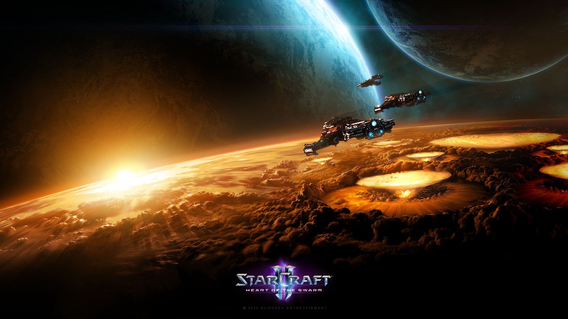 General 1920x1080 Starcraft II StarCraft II : Heart Of The Swarm space PC gaming Blizzard Entertainment science fiction spaceship planet video game art 2013 (Year)
