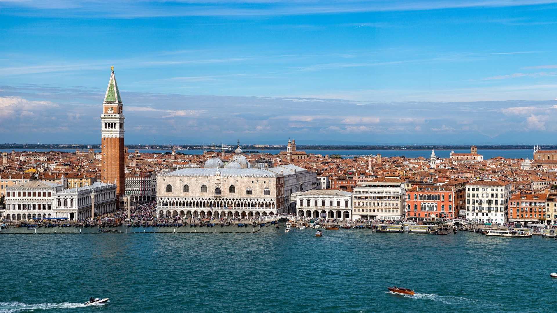 General 1920x1080 Venice Italy city cityscape architecture tower sea