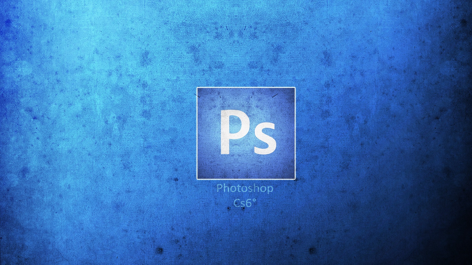 General 1920x1080 minimalism photoshopped logo blue background blue Software