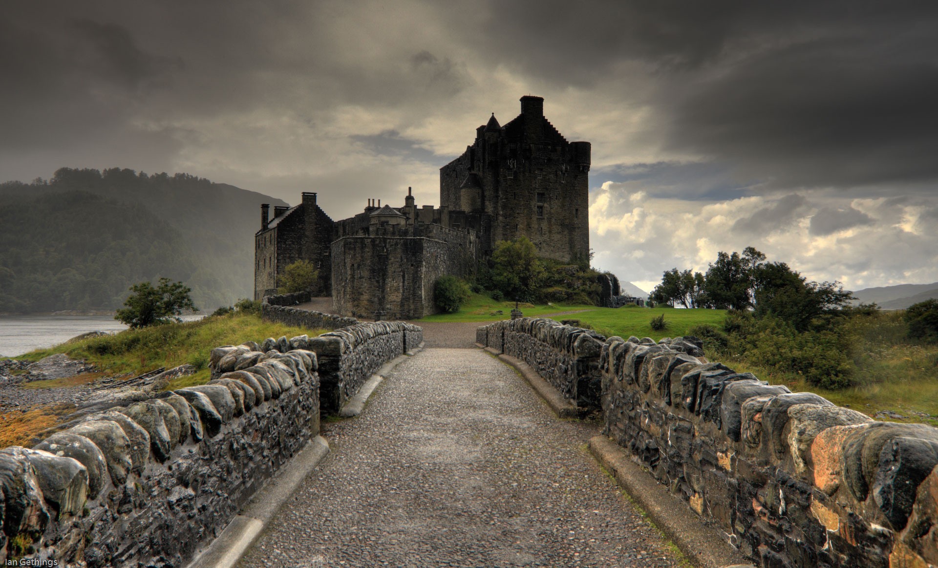General 1920x1163 architecture medieval castle Scotland UK overcast stones Eilean Donan