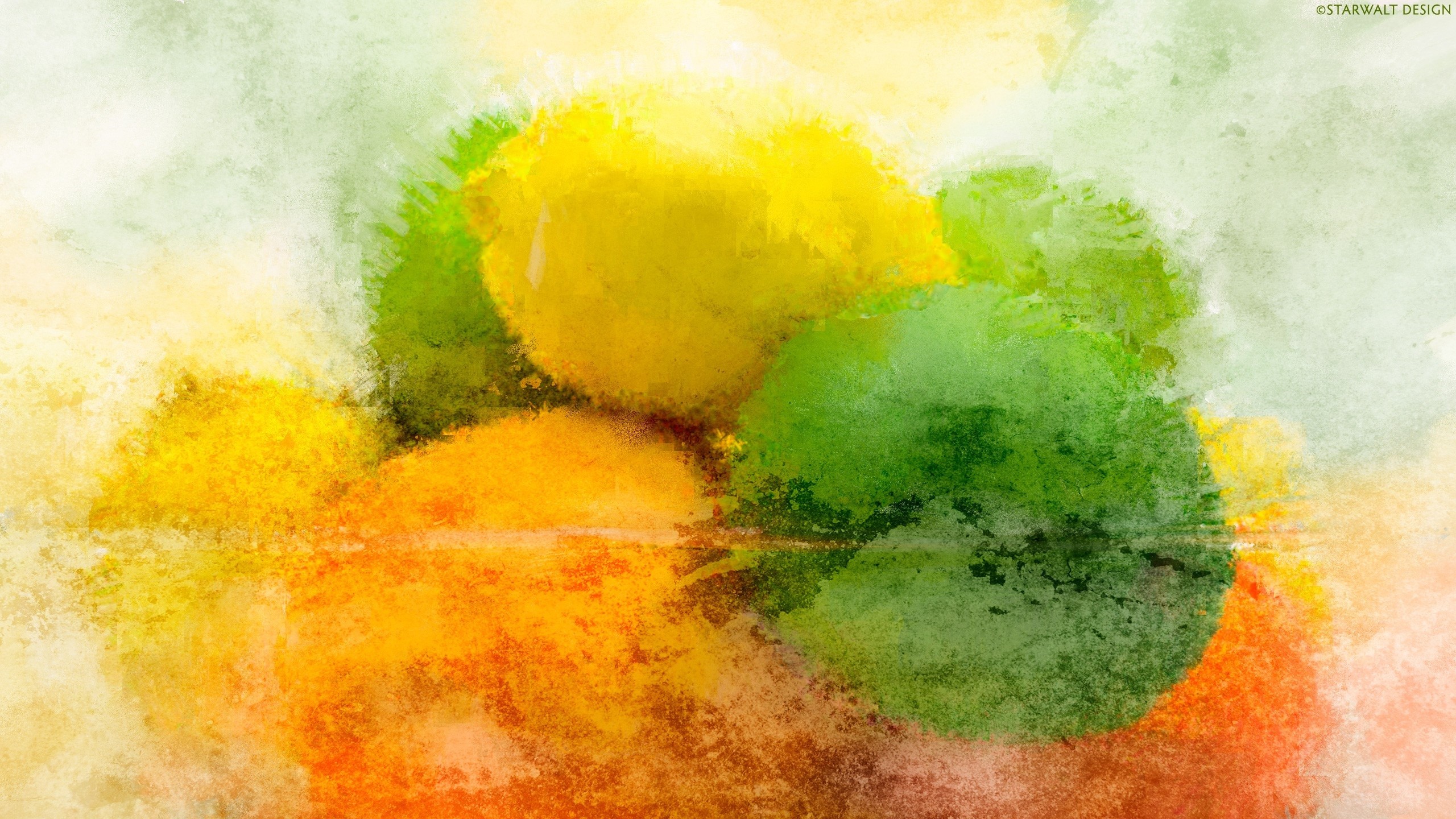 General 2560x1440 abstract lemons yellow orange green lime orange (fruit) grunge food digital art
