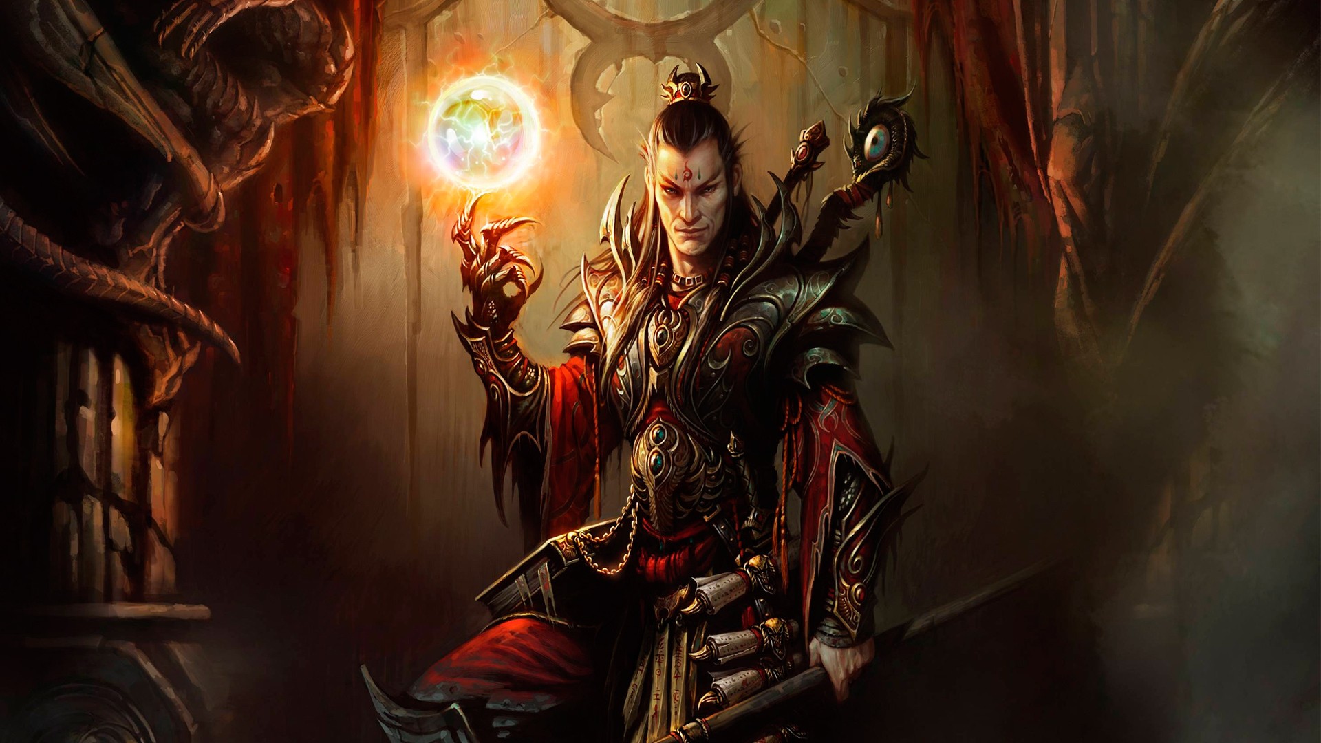 General 1920x1080 Diablo III video games fantasy art digital art video game men fantasy men PC gaming magic fantasy armor video game art