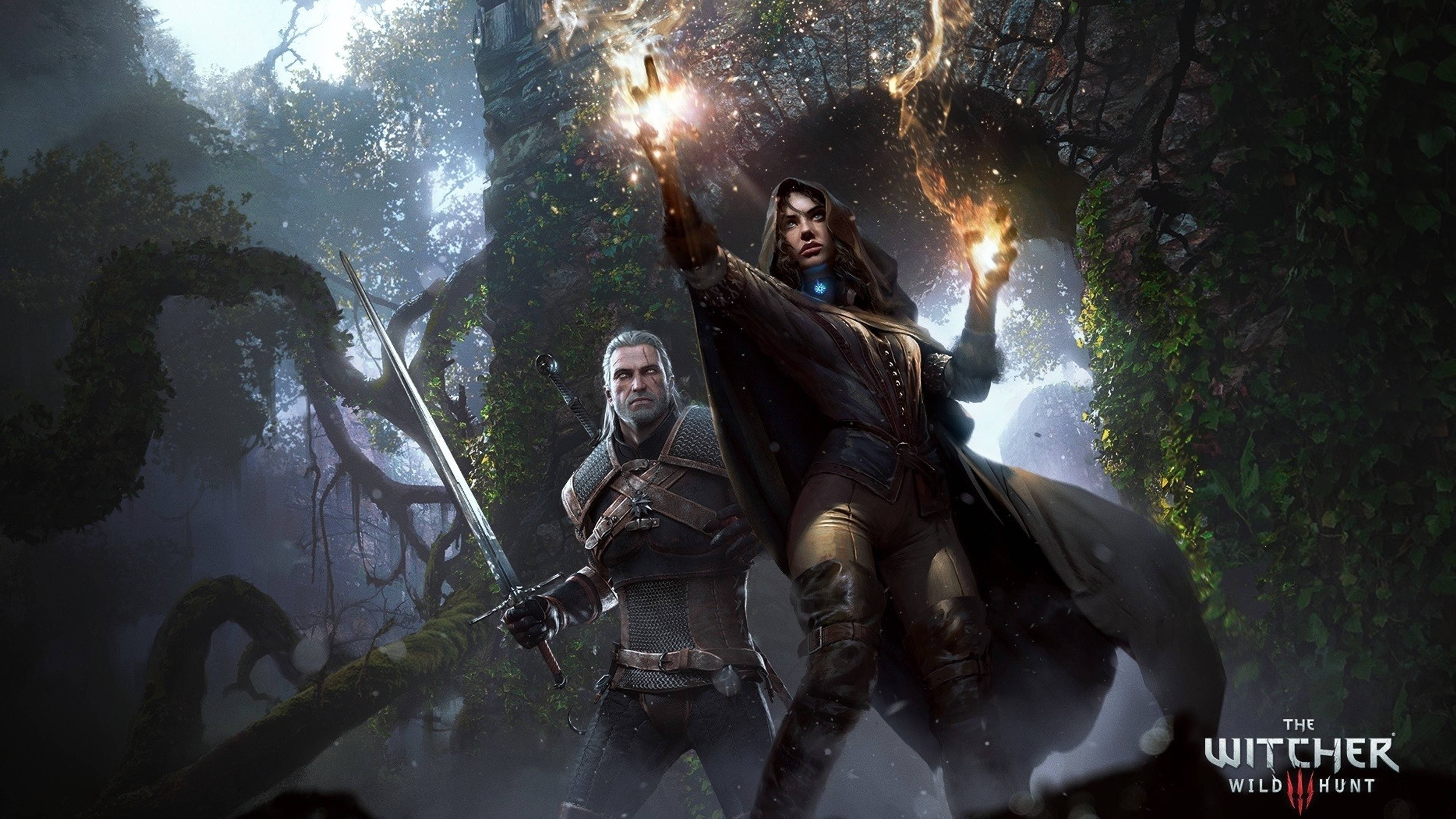 General 3840x2160 The Witcher The Witcher 3: Wild Hunt video games Geralt of Rivia RPG PC gaming video game men video game girls fantasy girl fantasy men sword magic video game art CD Projekt RED