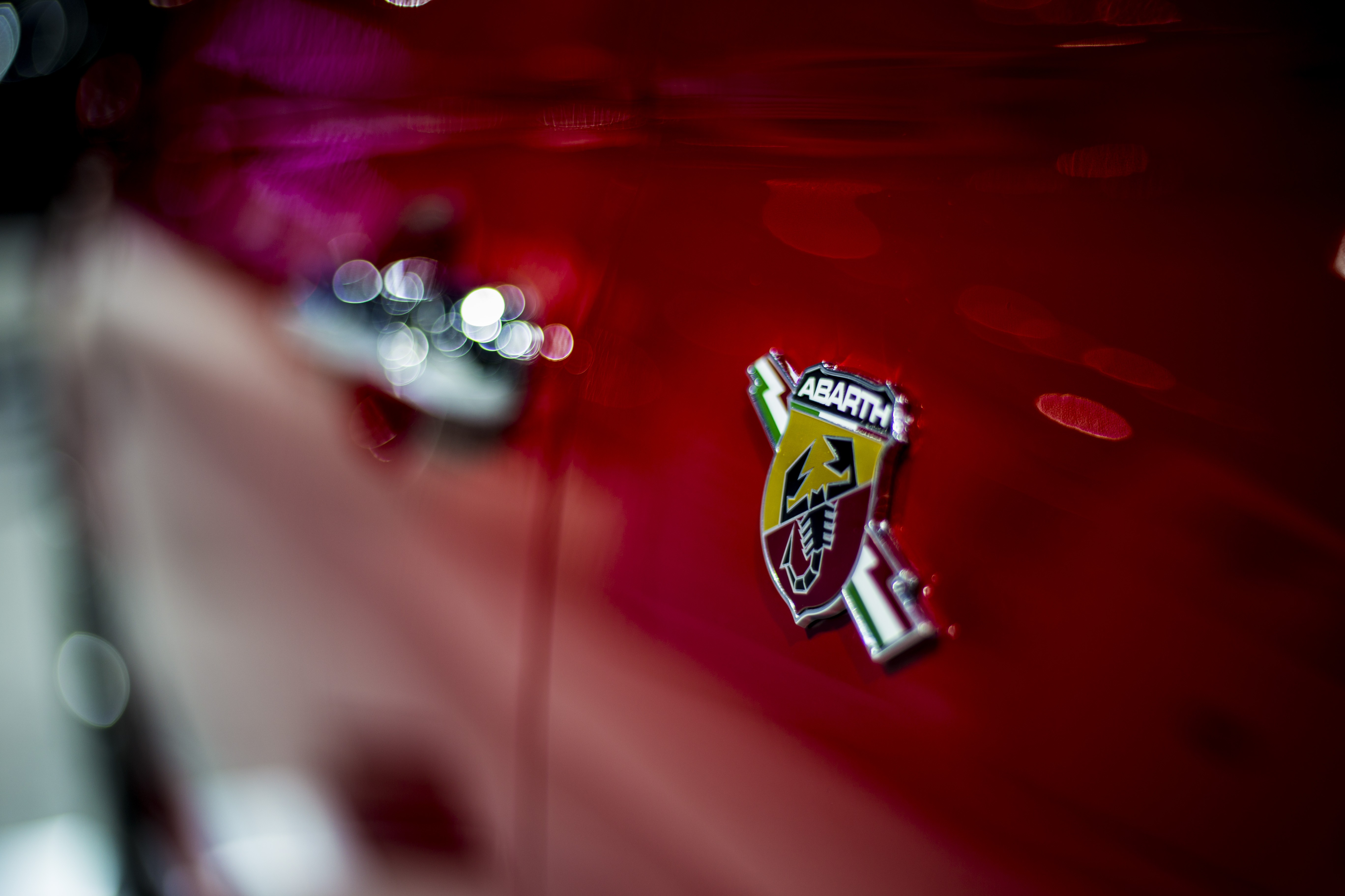 General 5472x3648 car blurred red cars closeup vehicle Abarth italian cars Stellantis