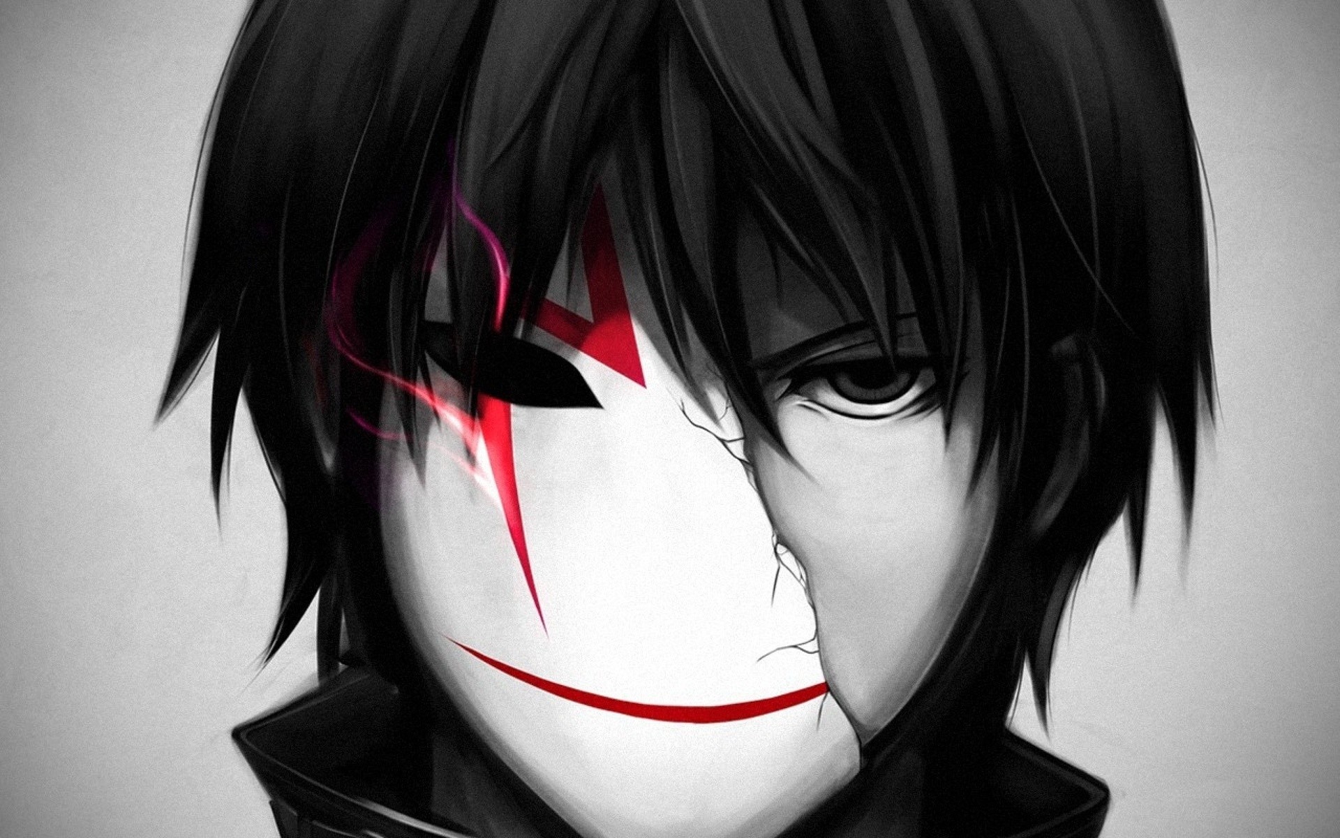 Anime 1920x1200 Darker than Black Hei anime mask face simple background