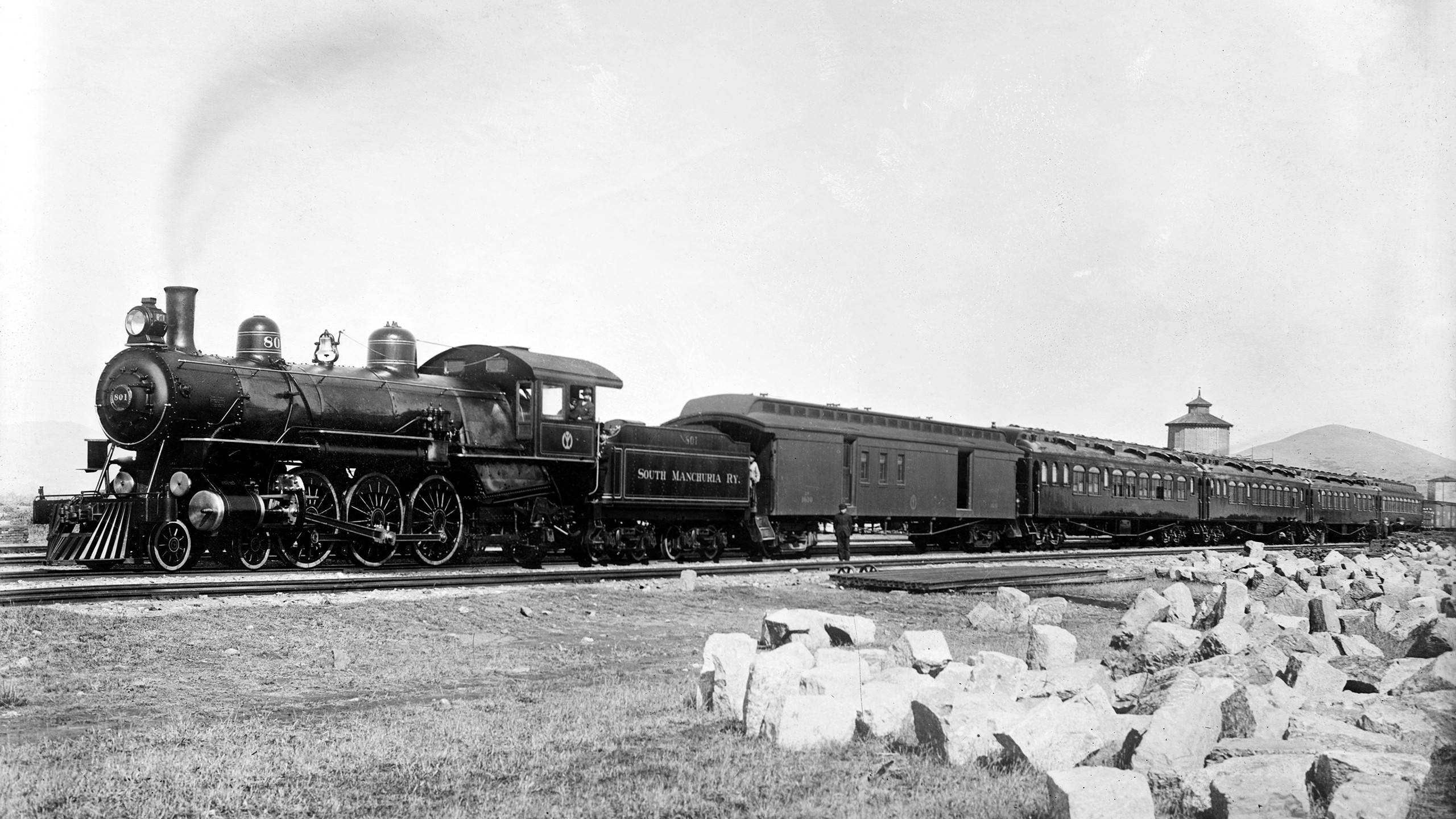 General 2560x1440 train steam locomotive monochrome vintage Steam Train vehicle