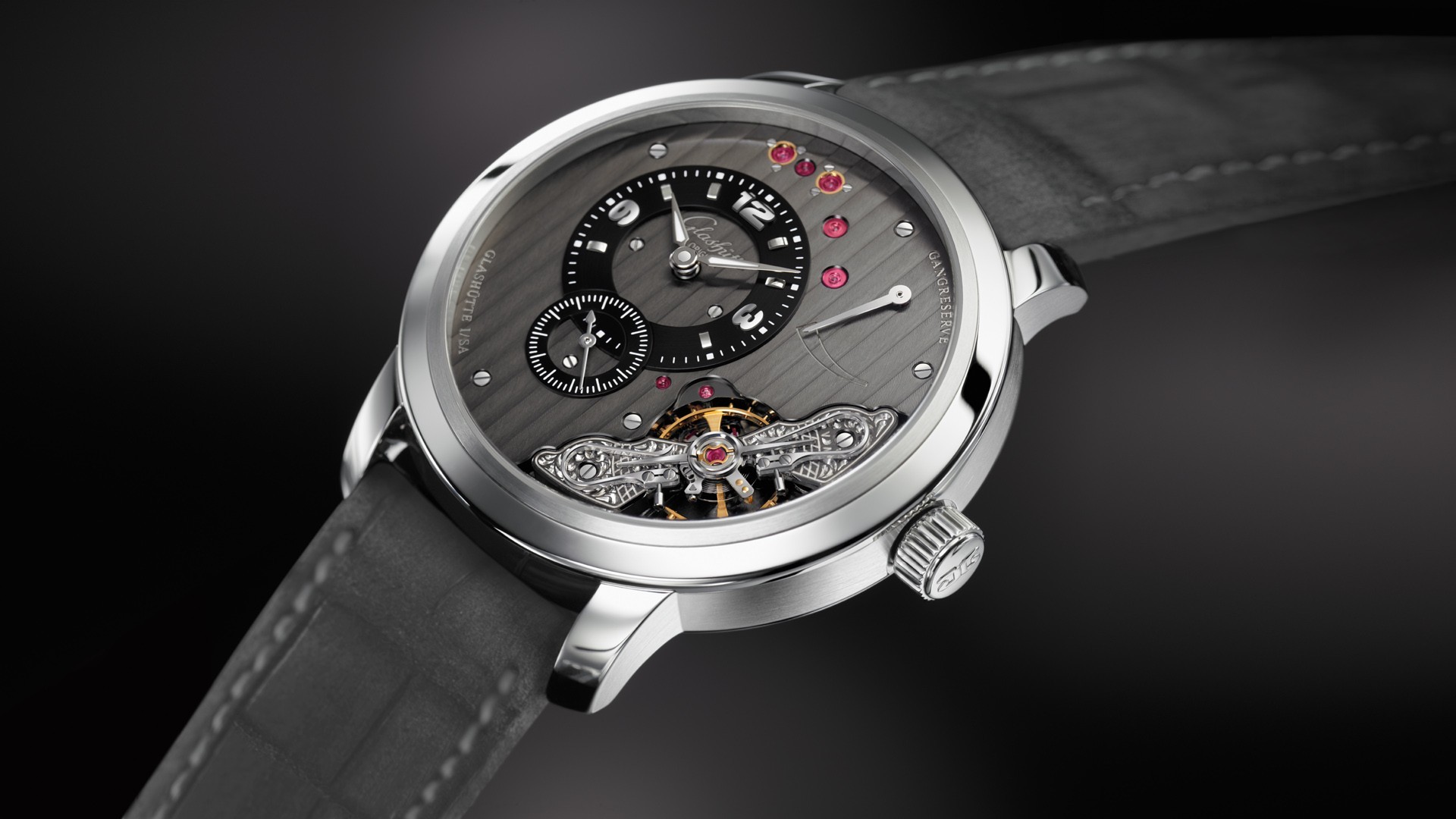 General 1920x1080 watch luxury watches Glashütte wristwatch technology closeup simple background