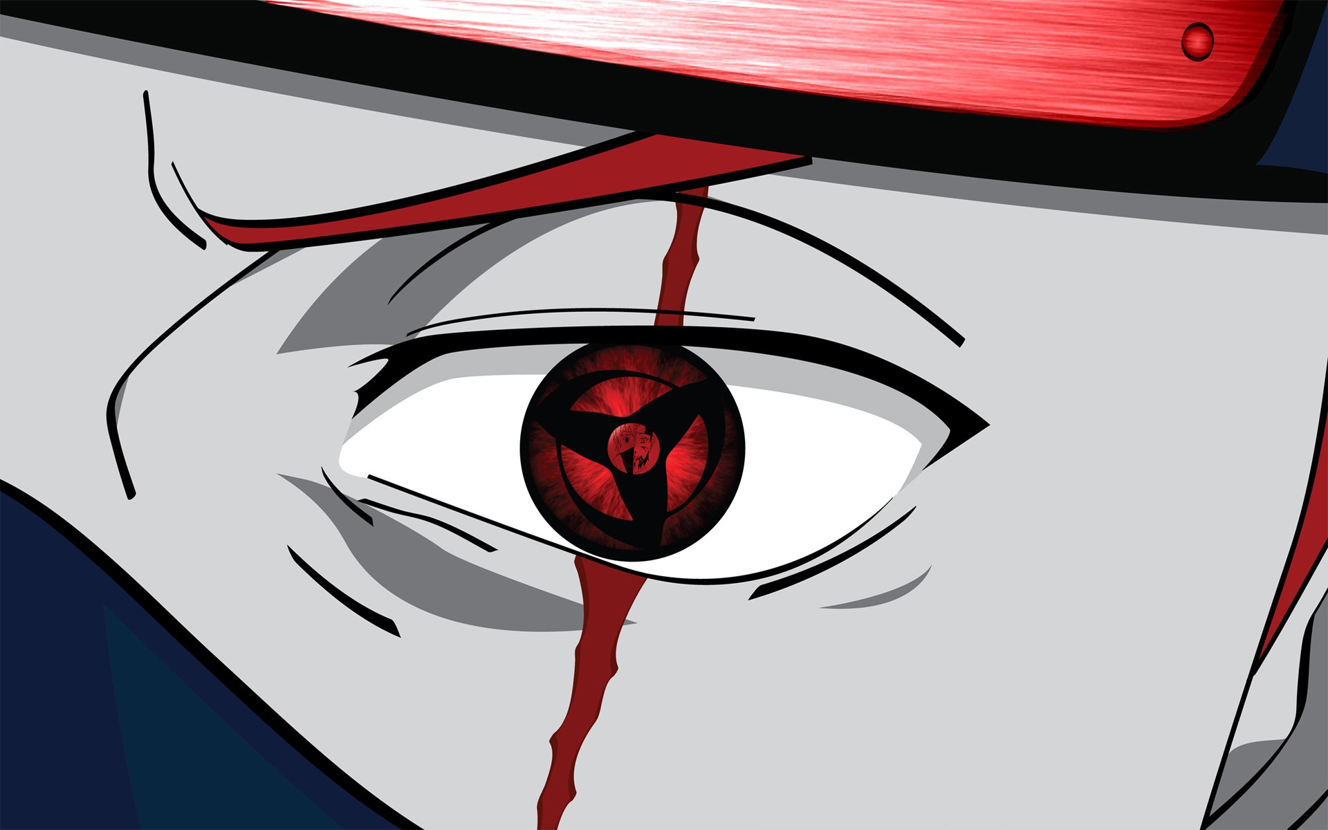 Anime 1920x1200 Naruto Shippuden Hatake Kakashi anime eyes blood red eyes