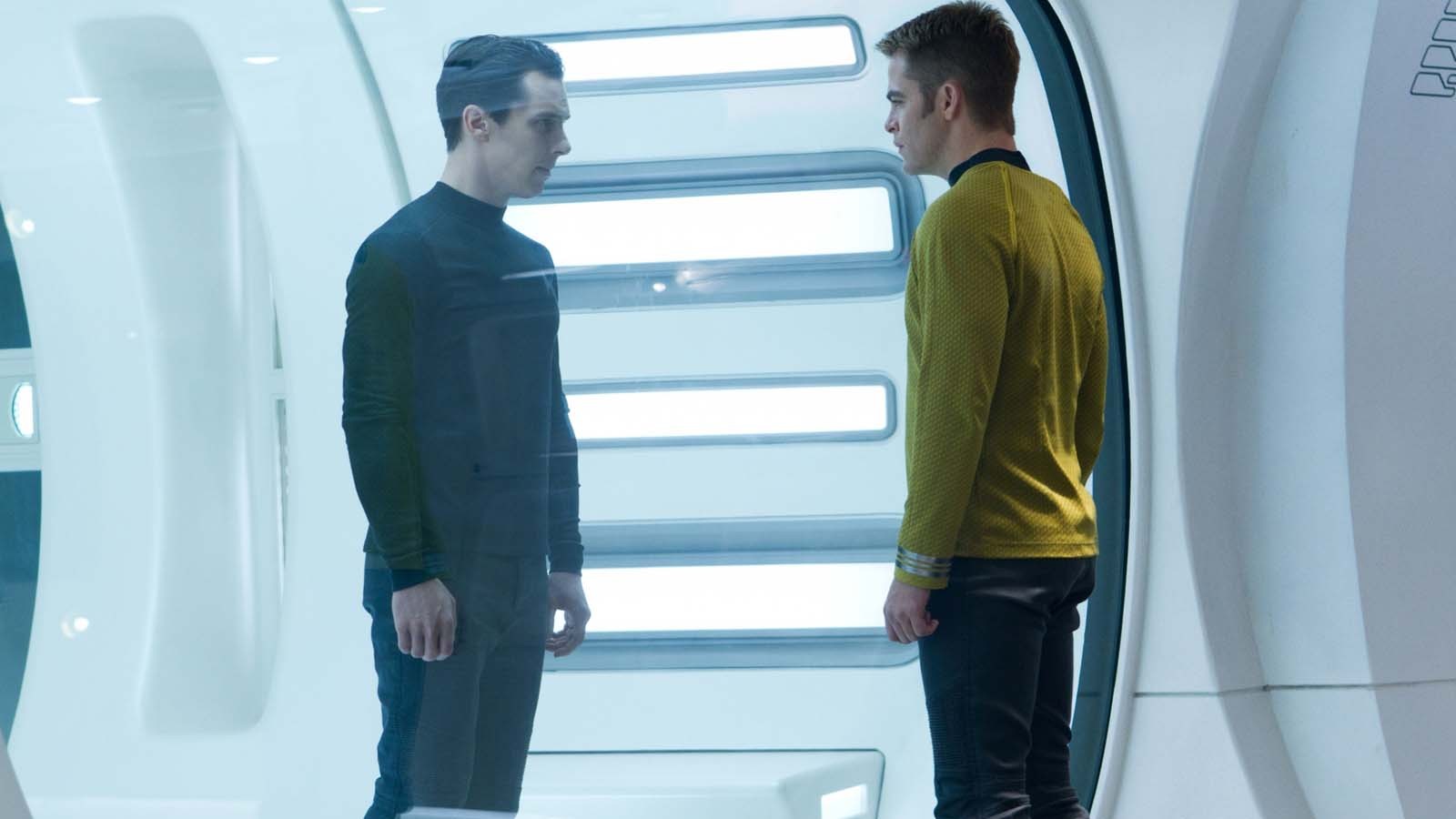 People 1600x900 Star Trek Into Darkness Benedict Cumberbatch Chris Pine Khan villains movies Star Trek film stills James T. Kirk men