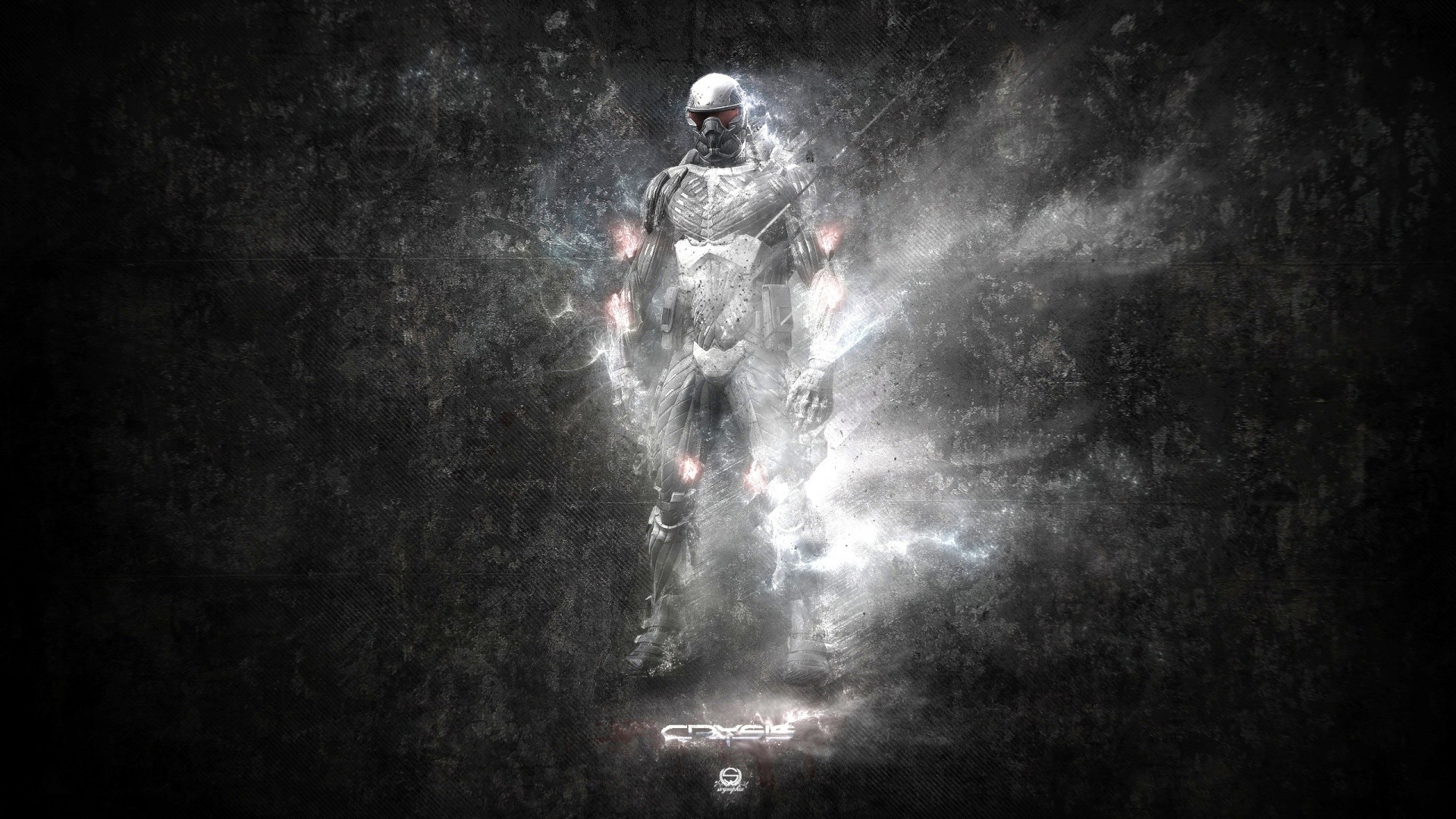 General 1920x1080 Crysis exosuit black abstract nanosuits gray video games video game art