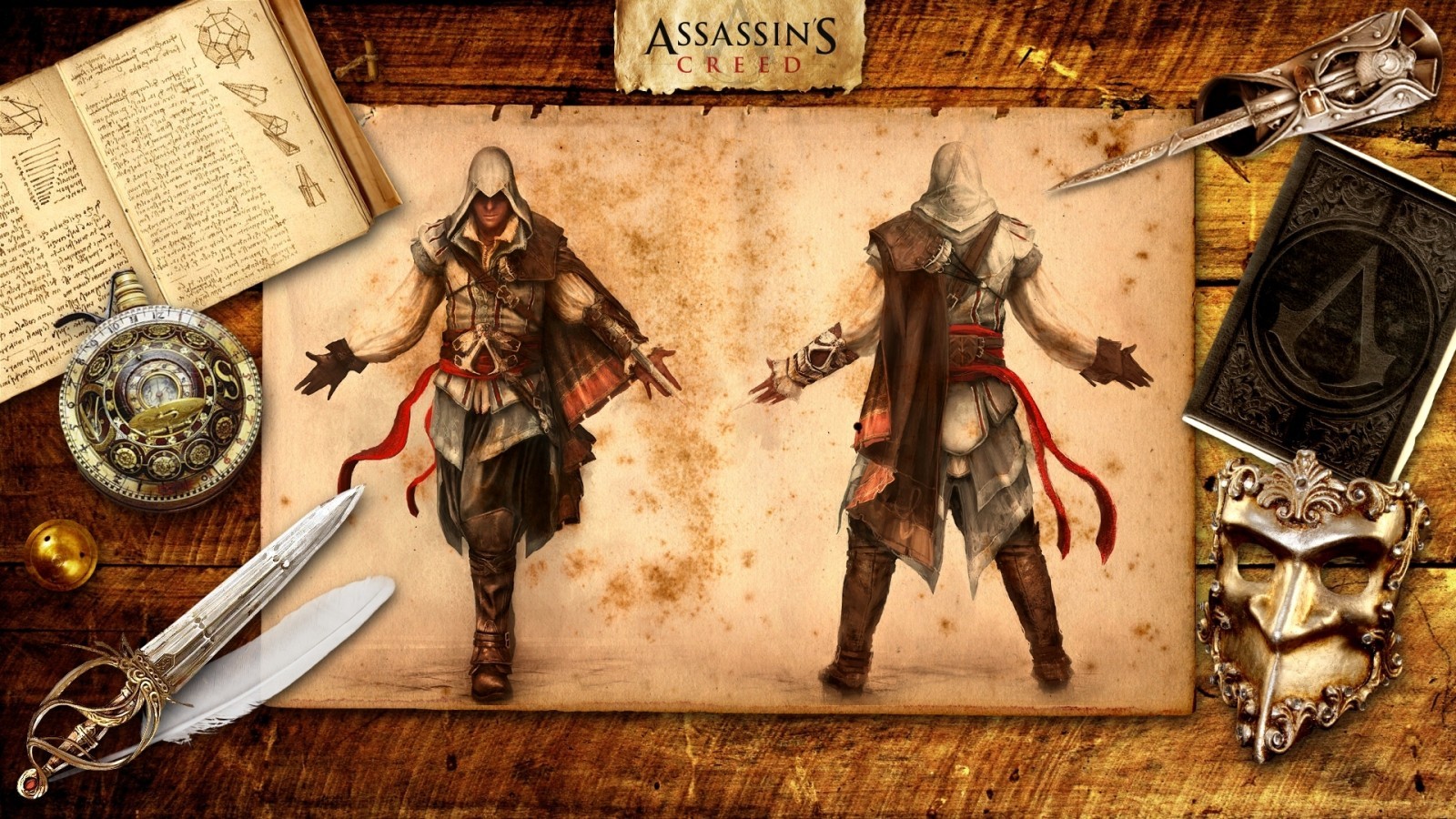 General 1600x900 Assassin's Creed II Assassin's Creed video games video game art video game men PC gaming