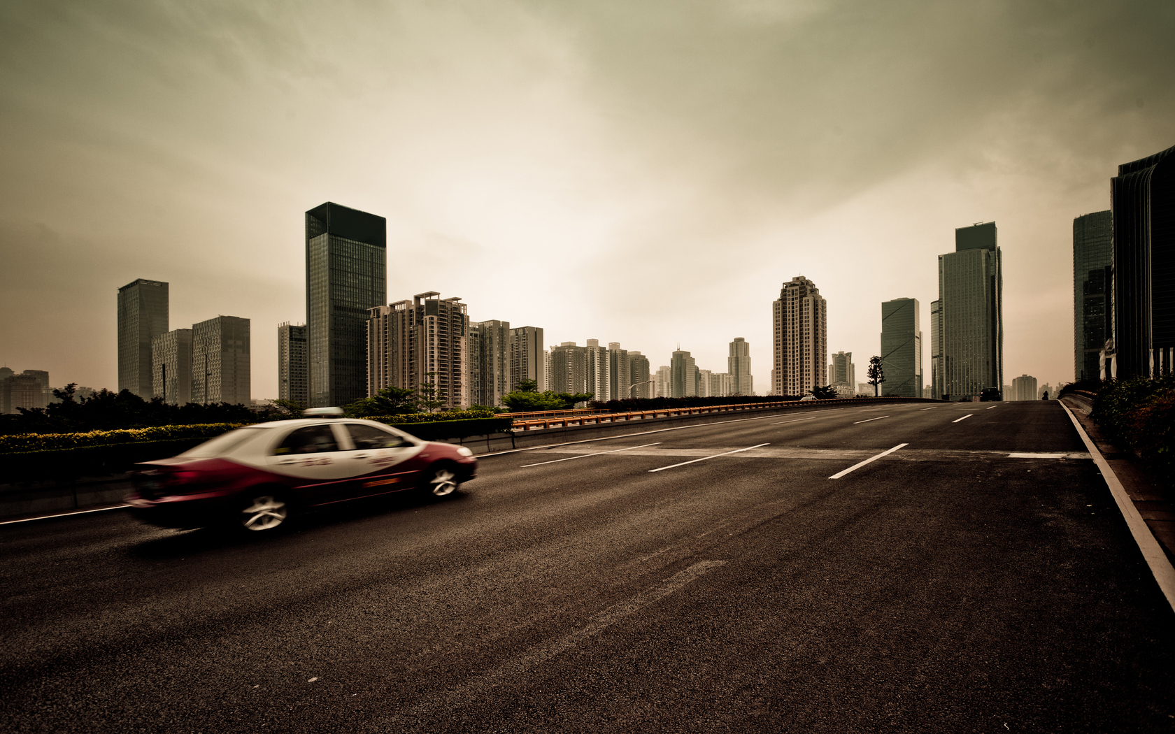General 1680x1050 city car road motion blur vehicle cityscape long exposure
