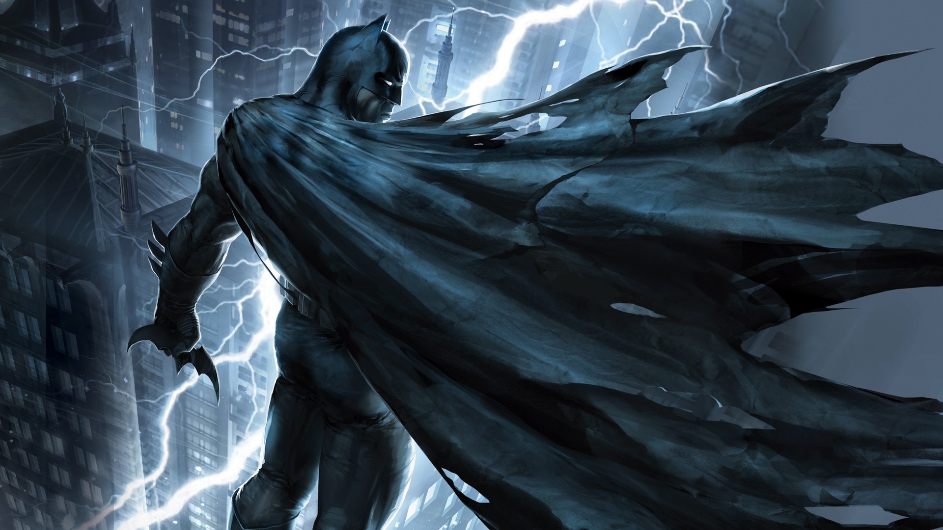 General 1920x1080 Batman: The Dark Knight Returns Batman DC Comics painting artwork CGI comic art cape digital art