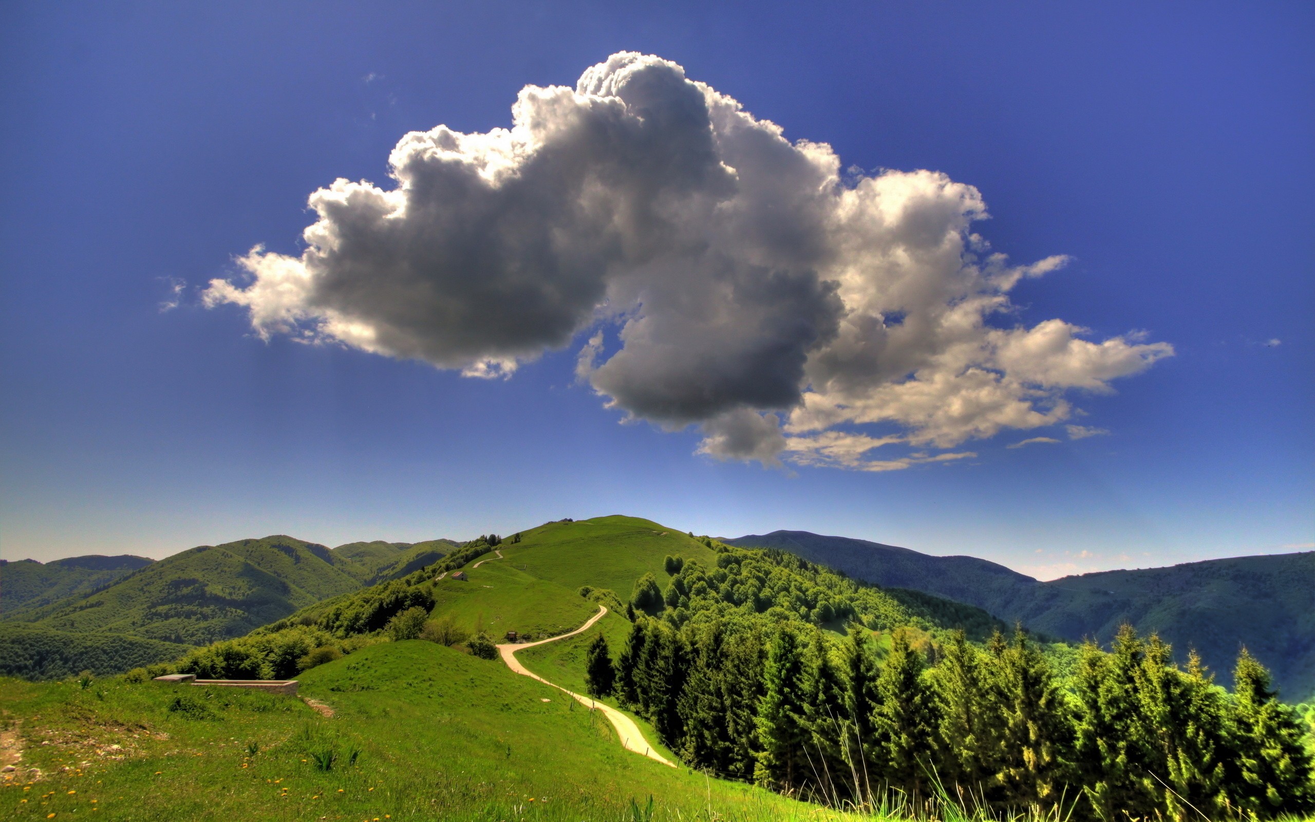 General 2560x1600 nature landscape mountains clouds trees