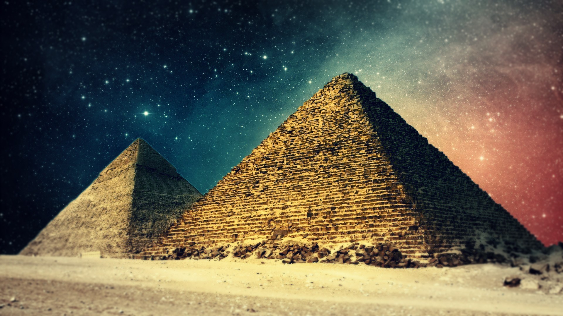 General 1920x1080 pyramid stars desert sky Egypt Pyramids of Giza landmark Africa World Heritage Site
