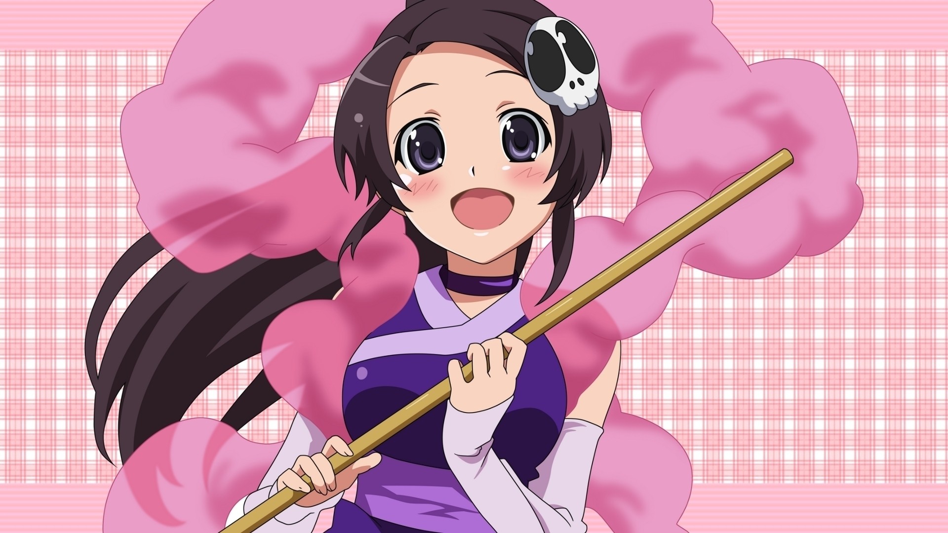 Anime 1920x1080 The World God Only Knows anime Elucia de Lute Ima anime girls open mouth purple eyes