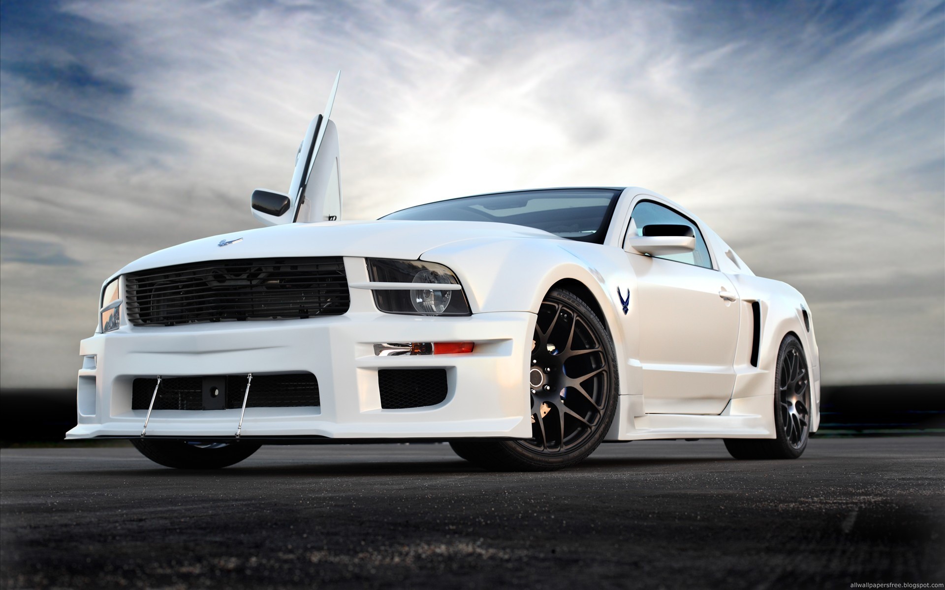 General 1920x1200 white cars car vehicle low-angle Ford Mustang Ford Ford Mustang S-197 muscle cars American cars